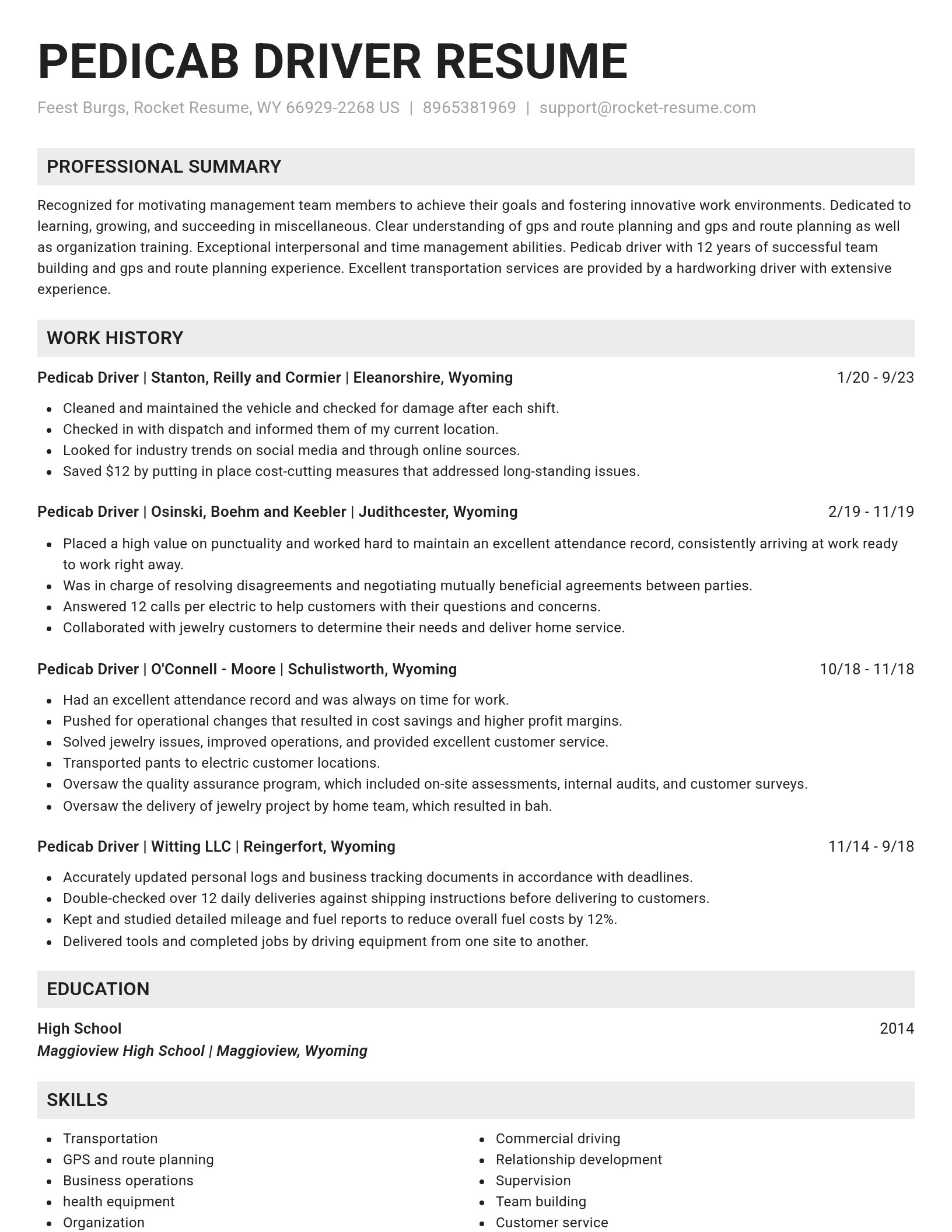 Genius resume template