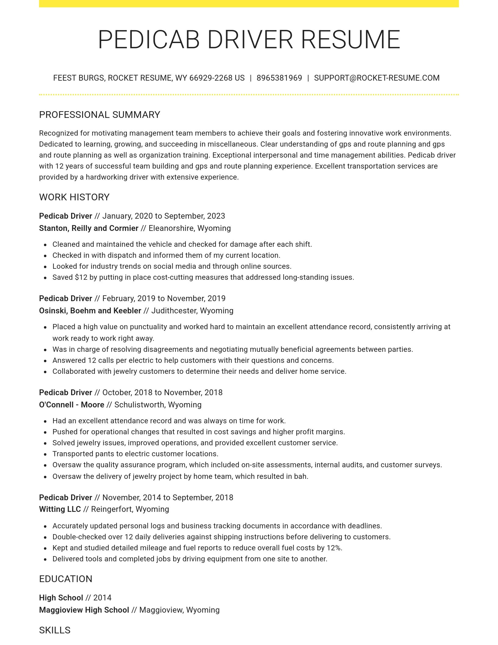 Grand resume template