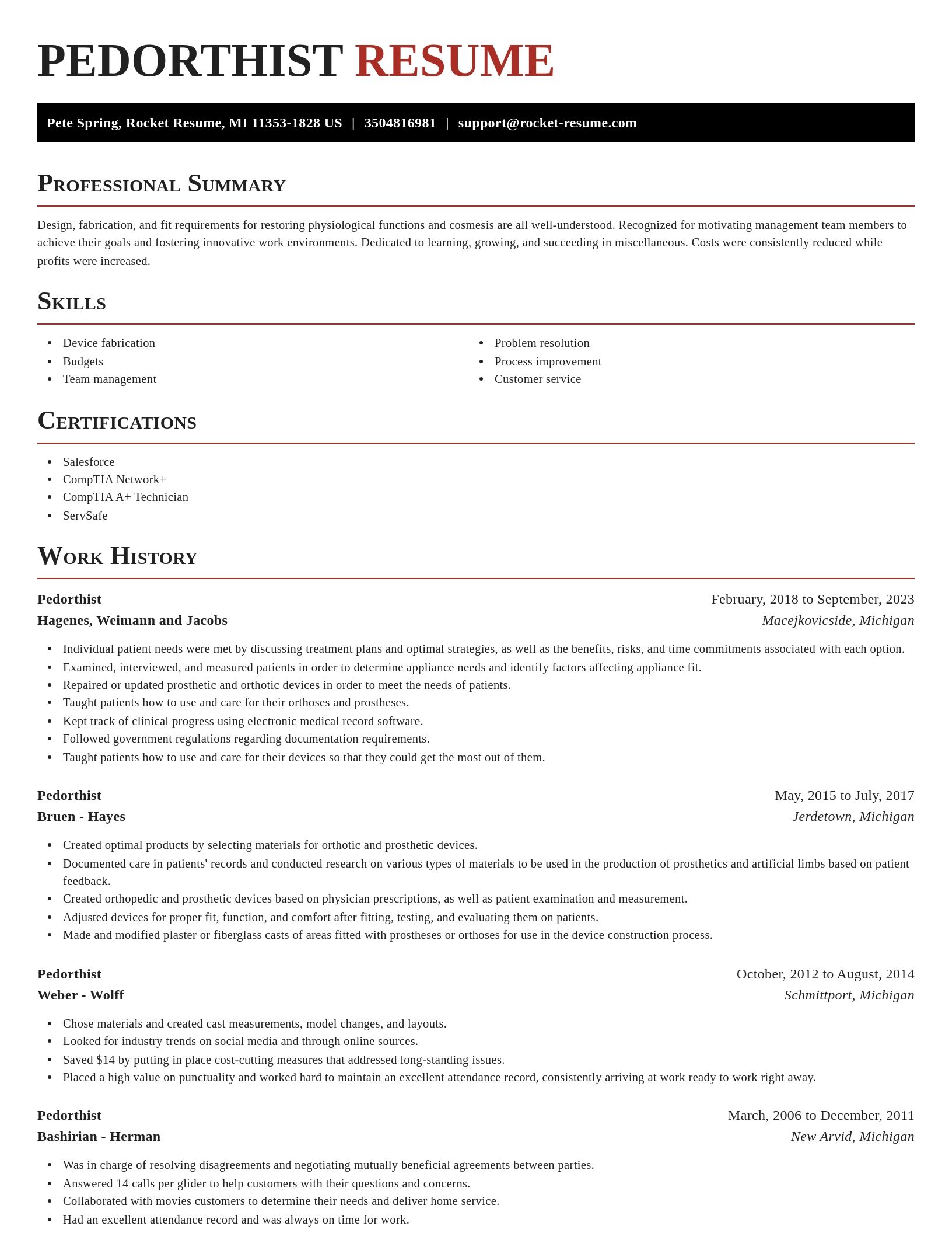 Exquisite resume template