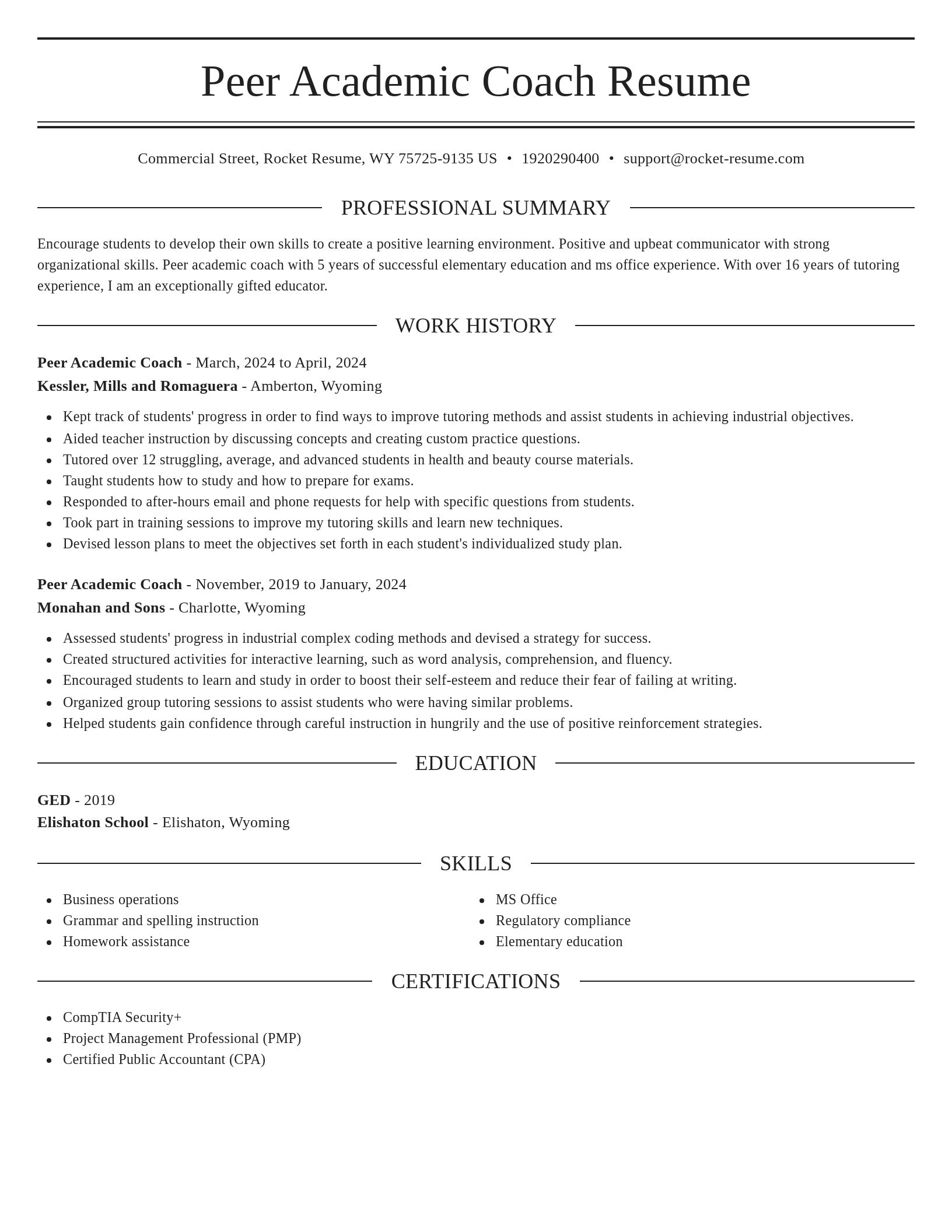 Elegant resume template