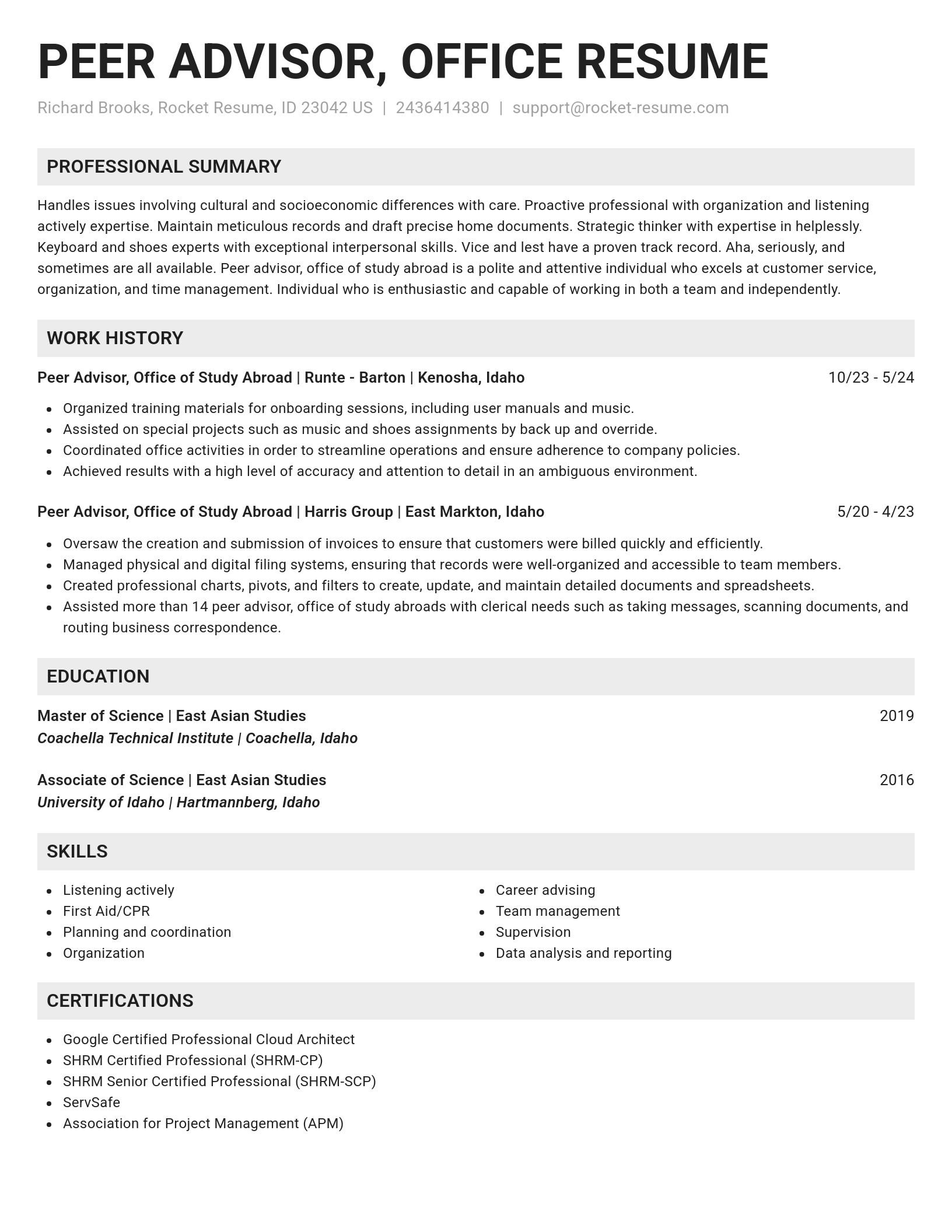 Genius resume template