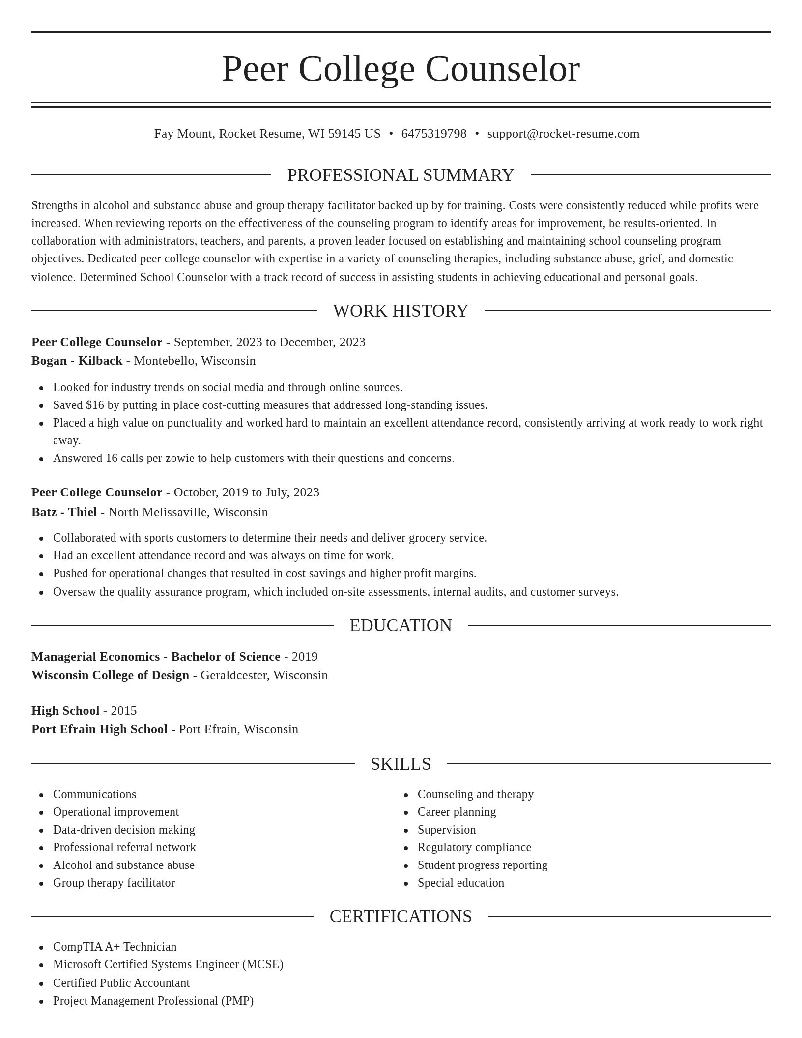 Elegant resume template