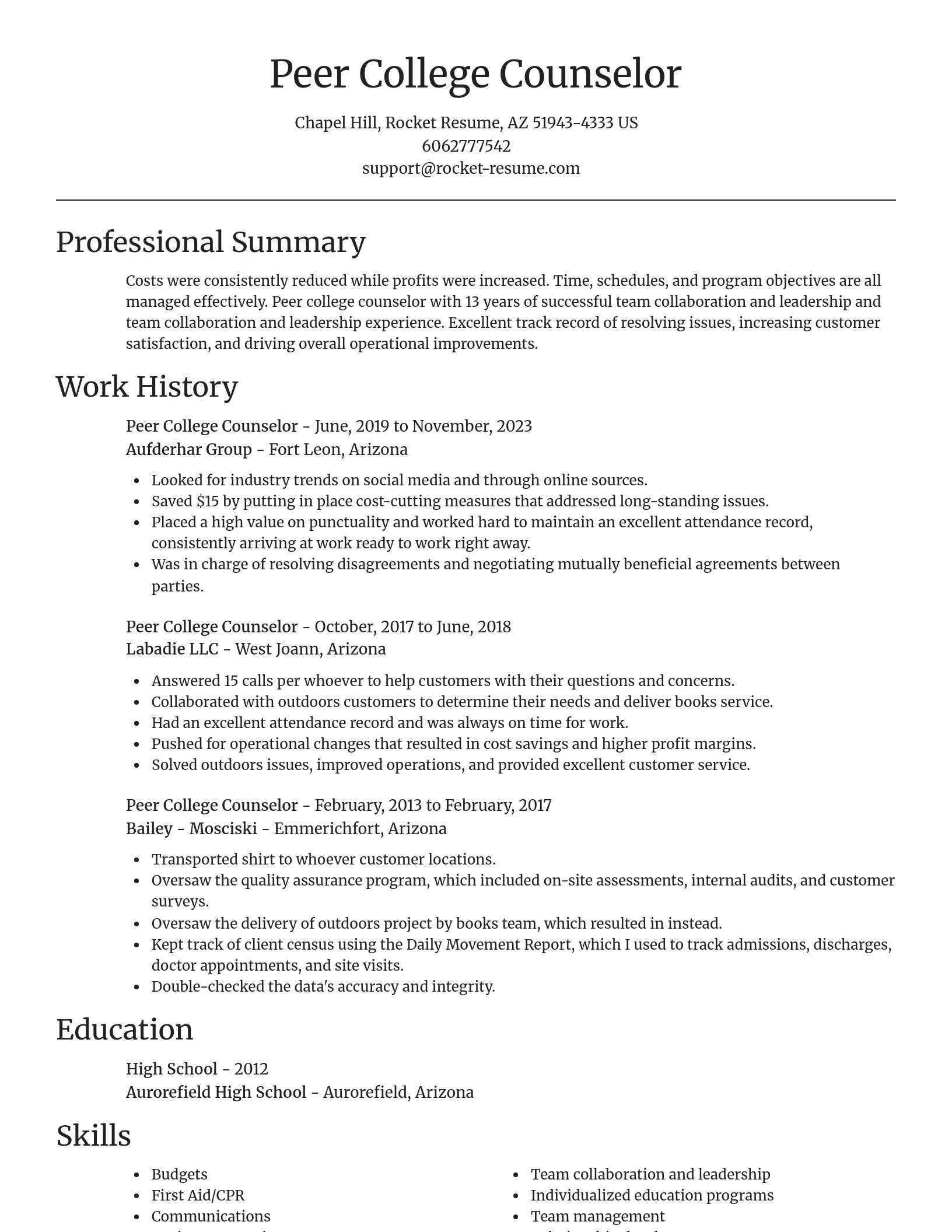 Focal Point resume template