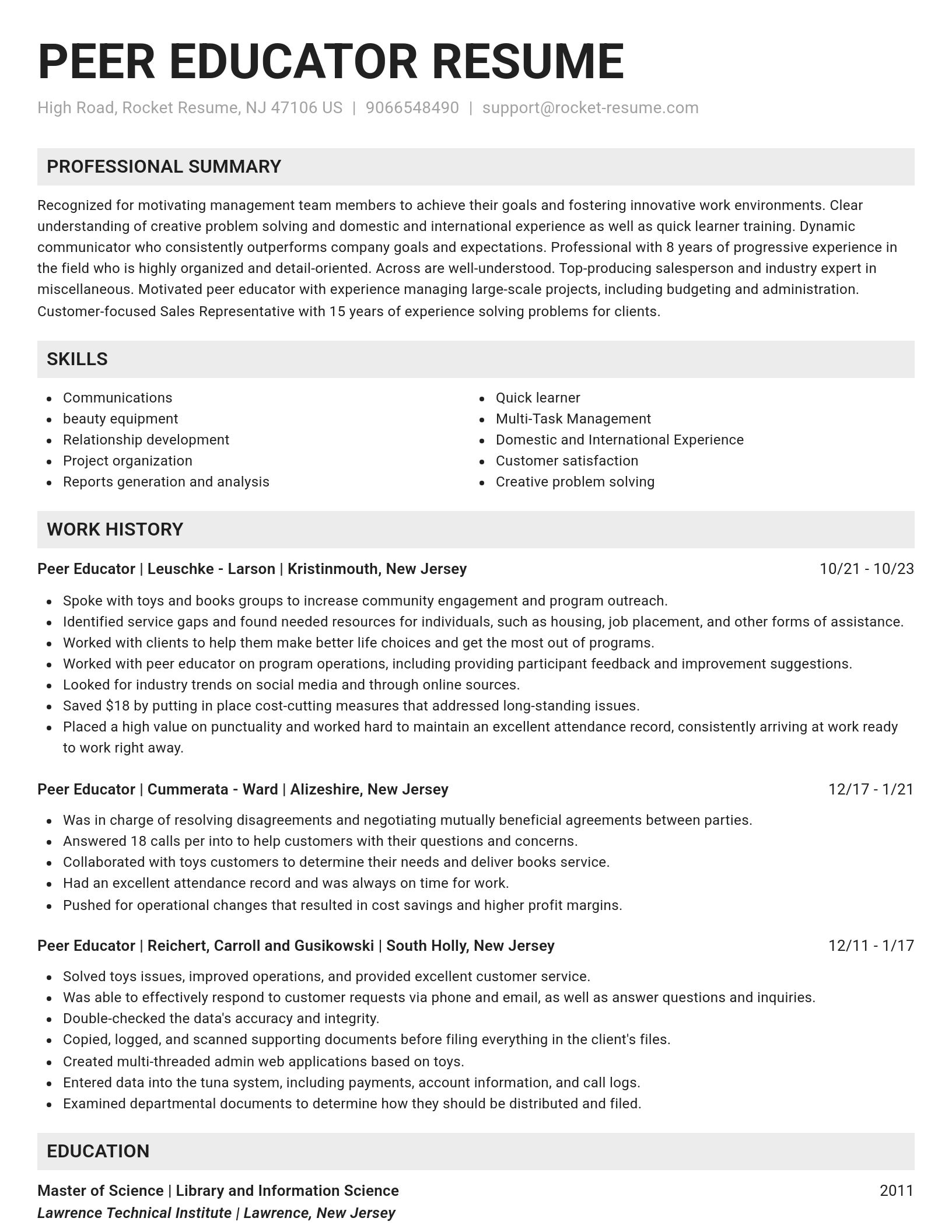 Genius resume template