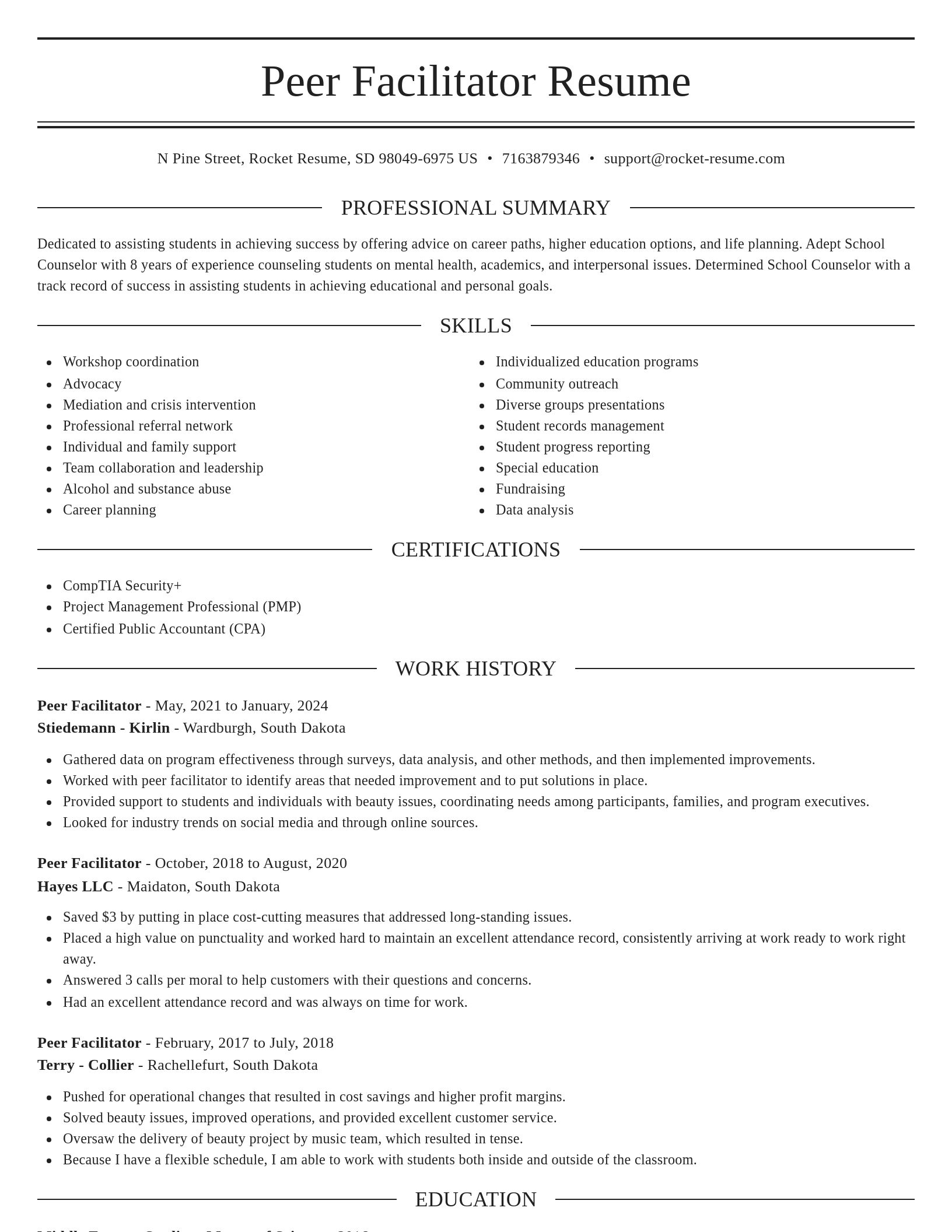 Elegant resume template