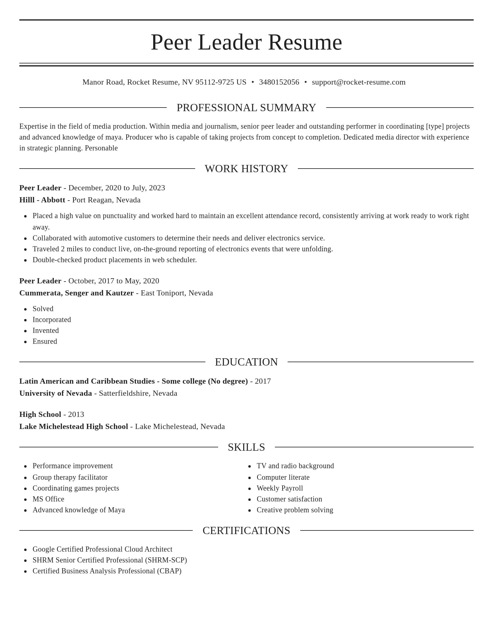 Elegant resume template