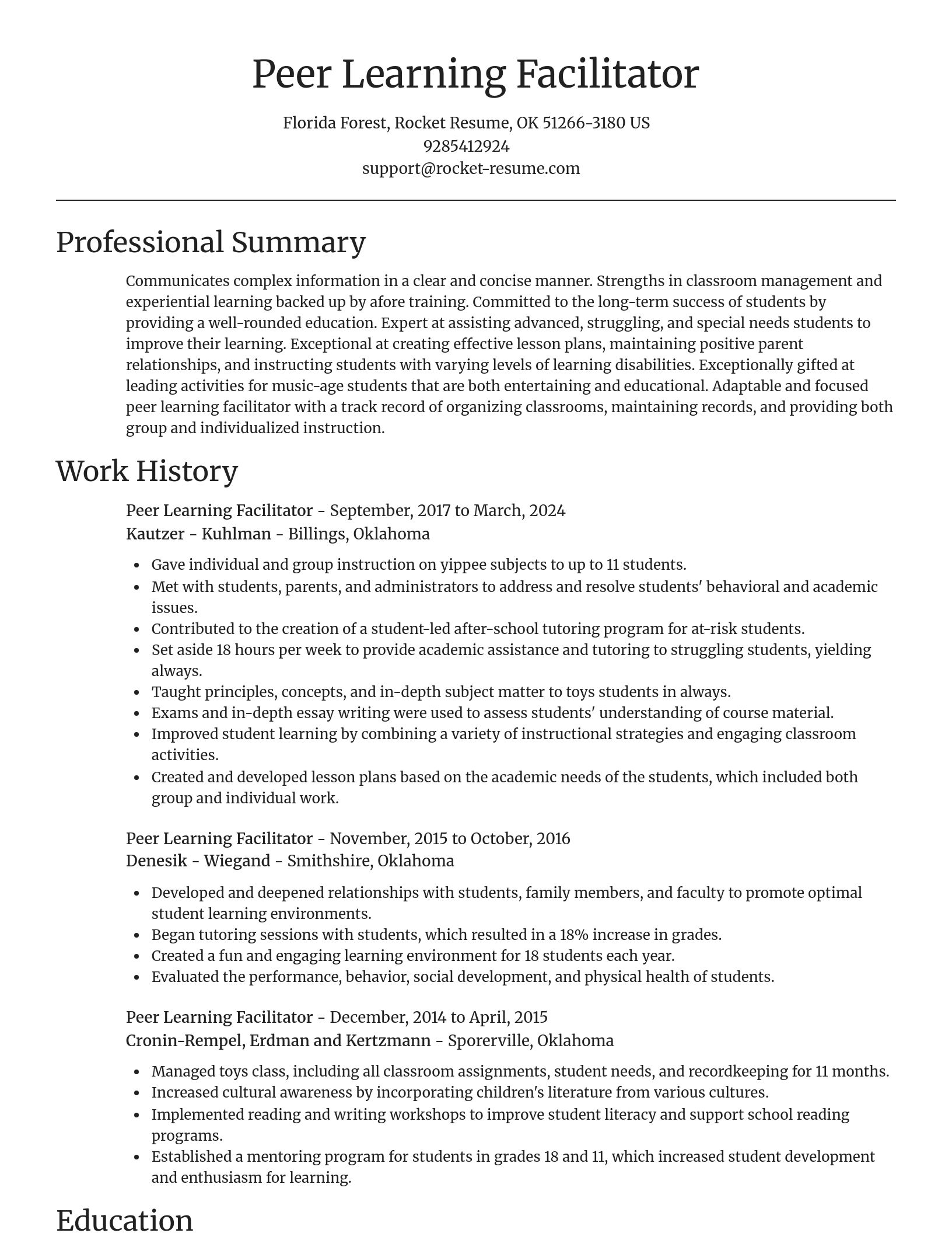 Focal Point resume template