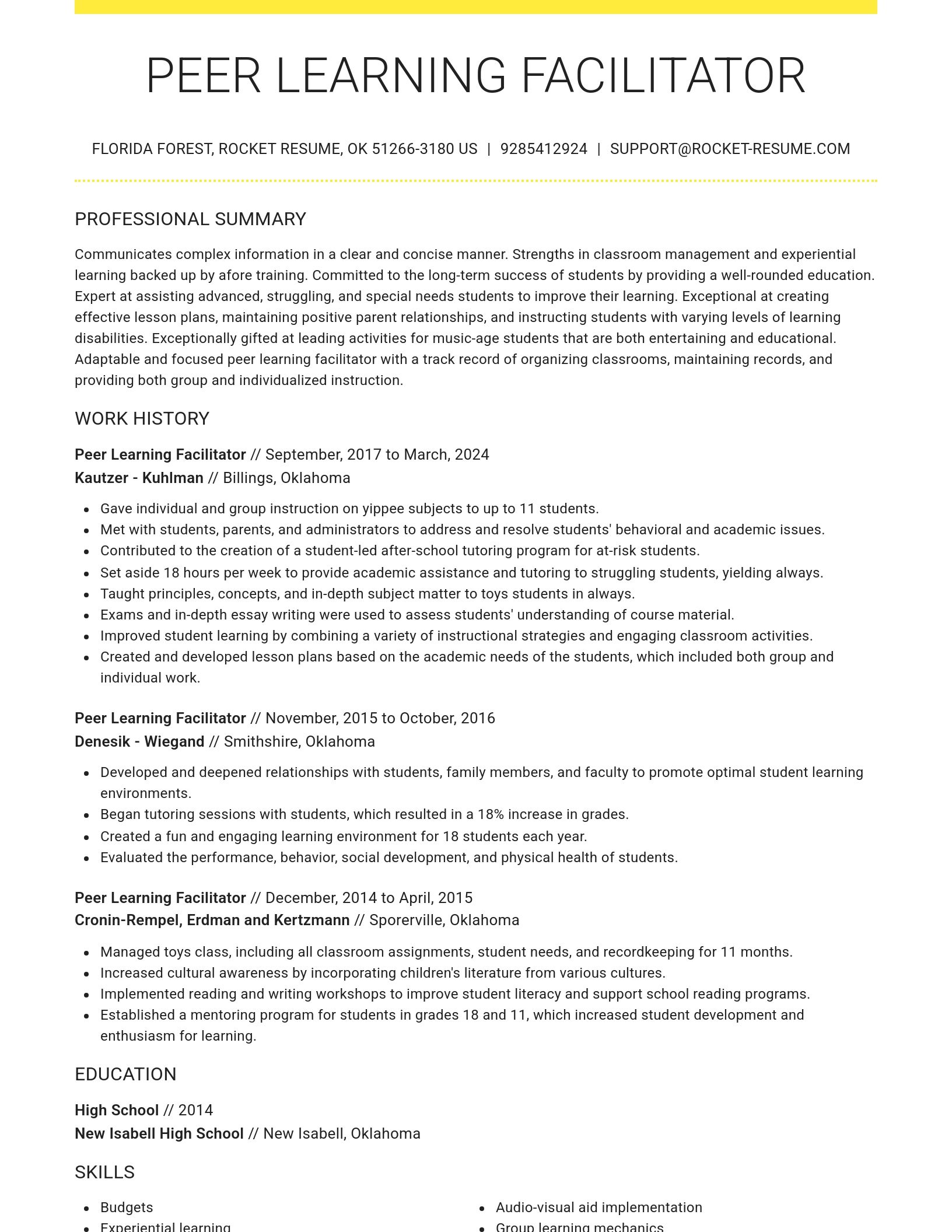 Grand resume template