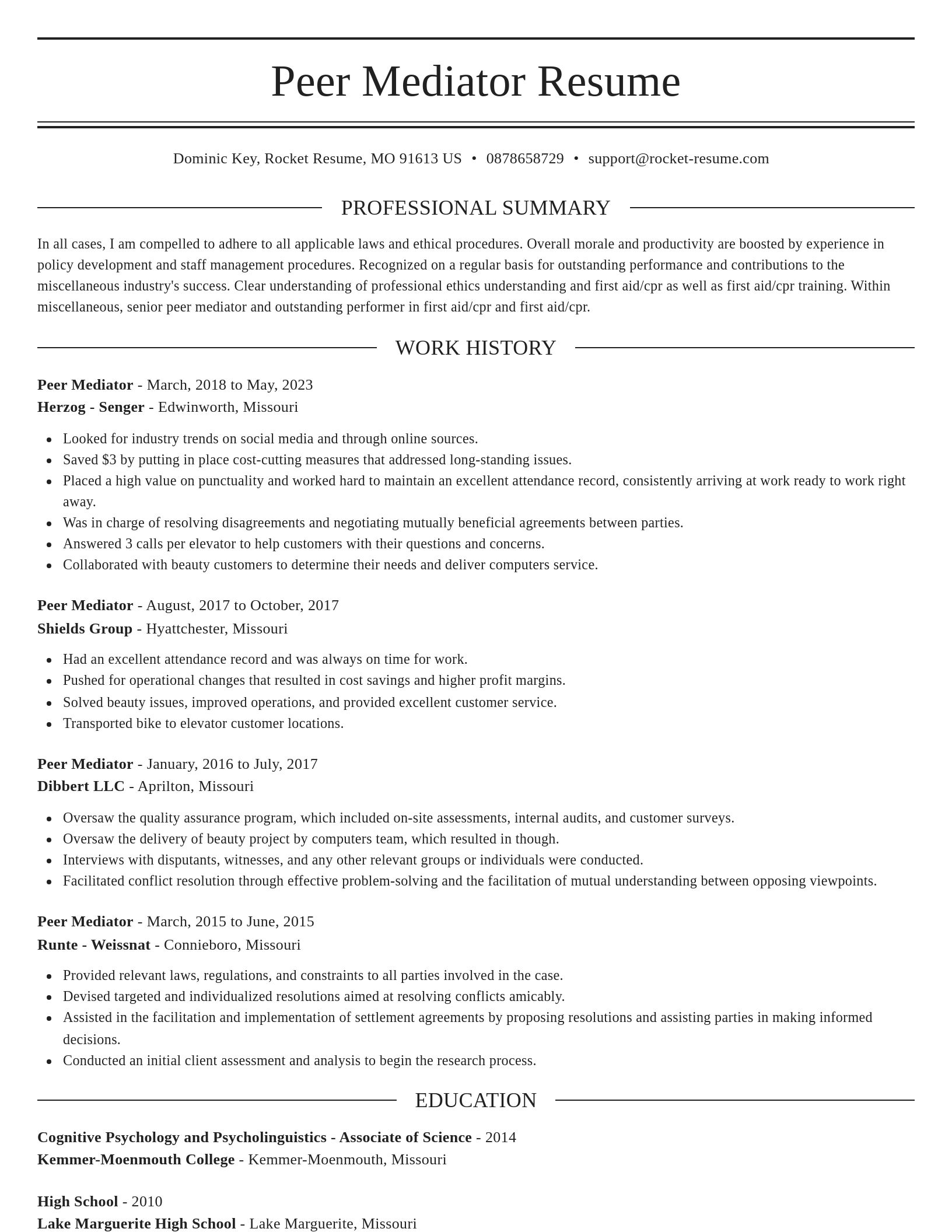 Elegant resume template