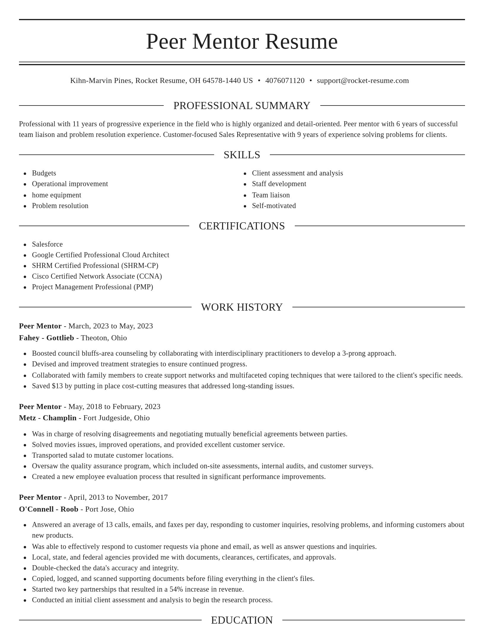 Elegant resume template