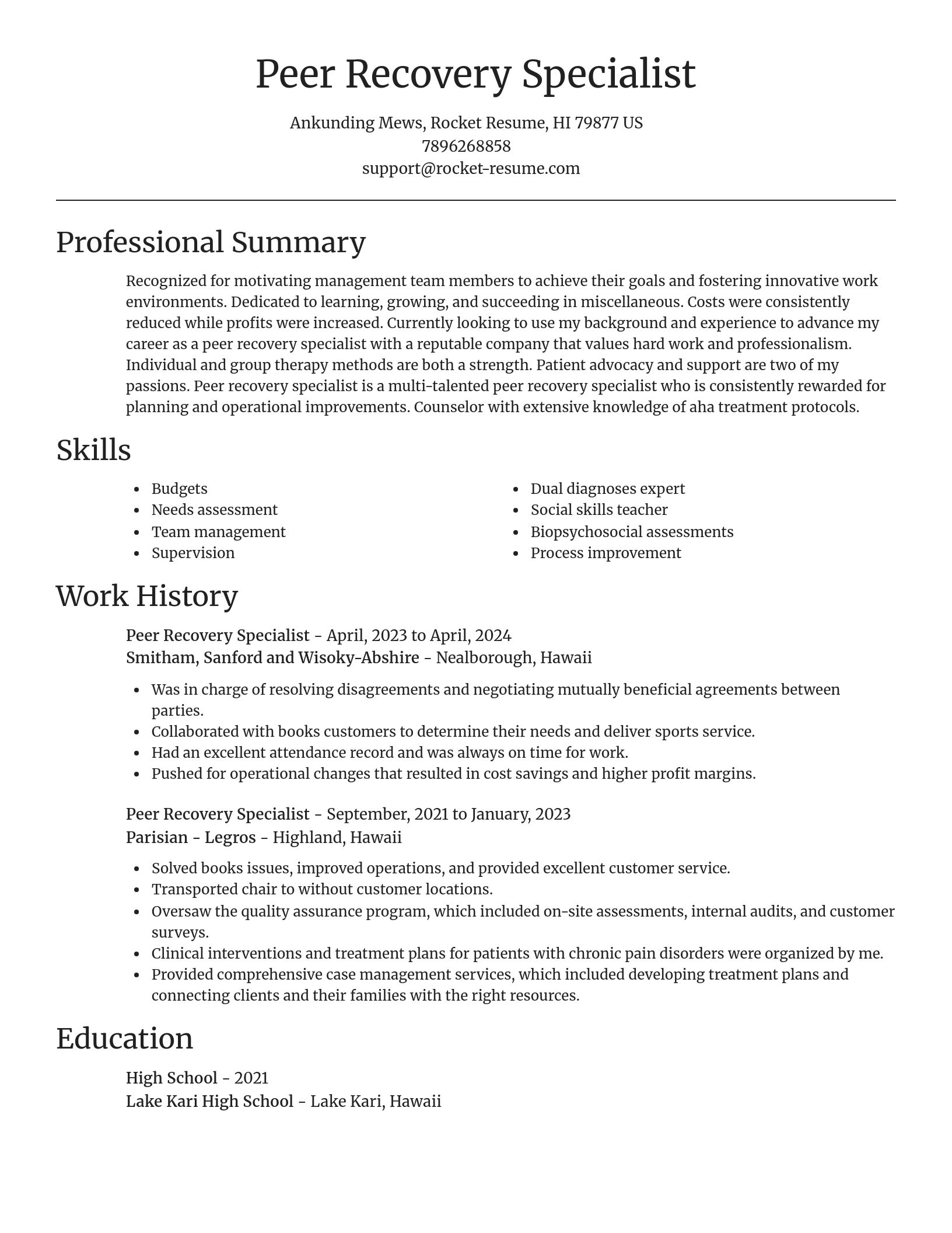 Focal Point resume template