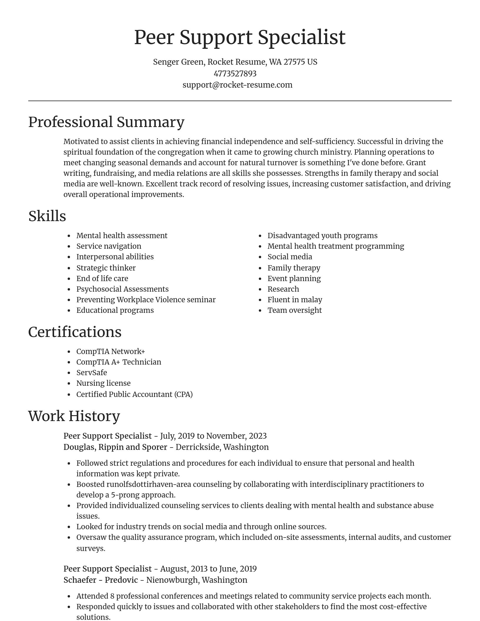Focal Point resume template