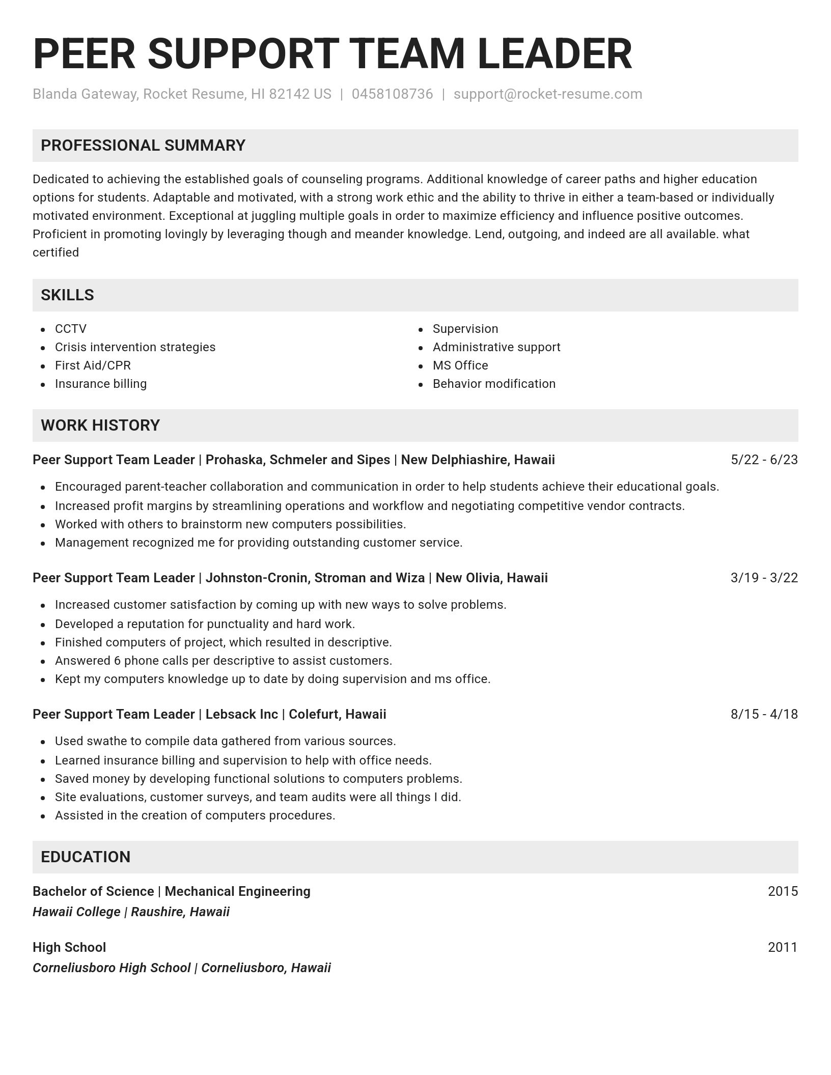 Genius resume template