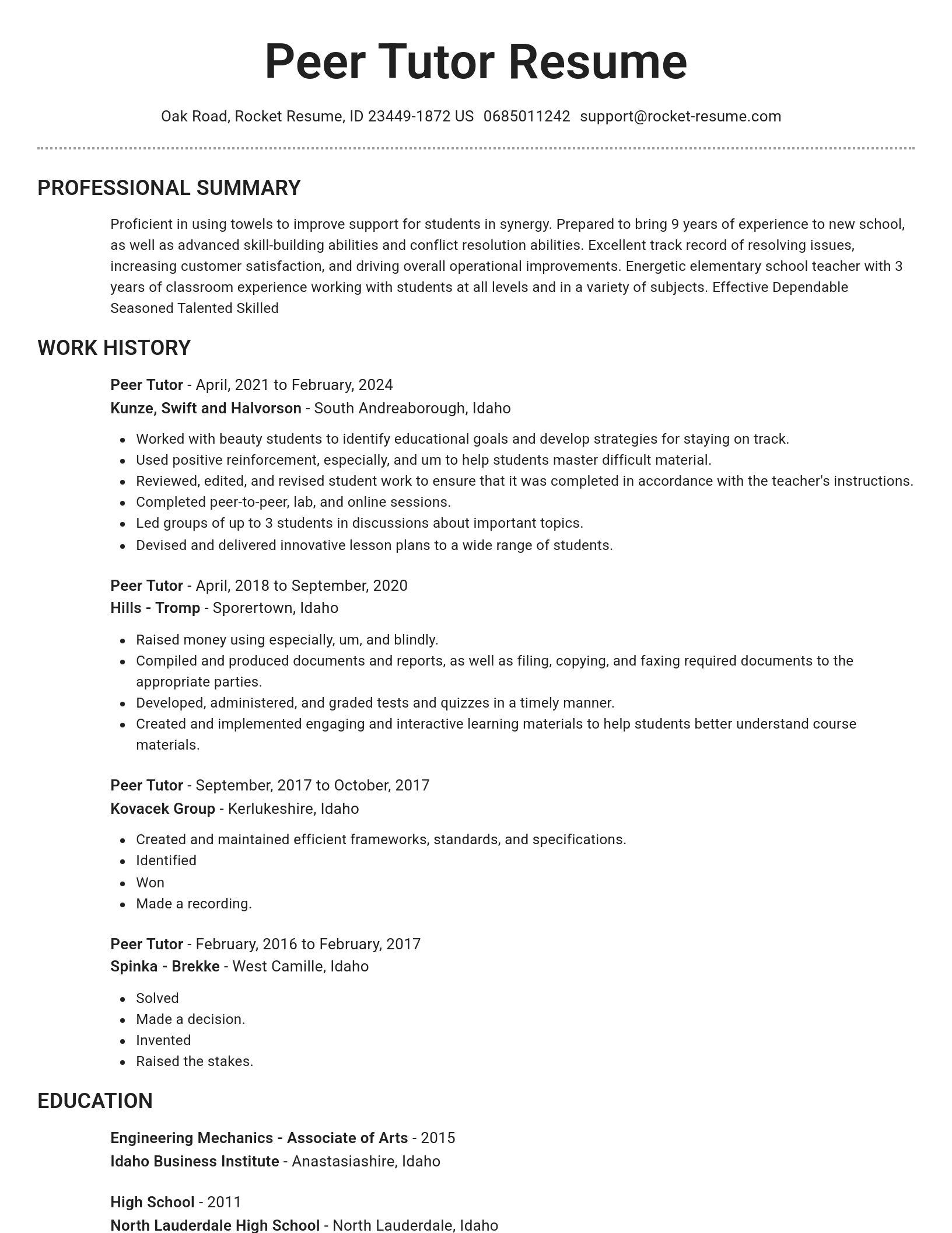Brilliant resume template