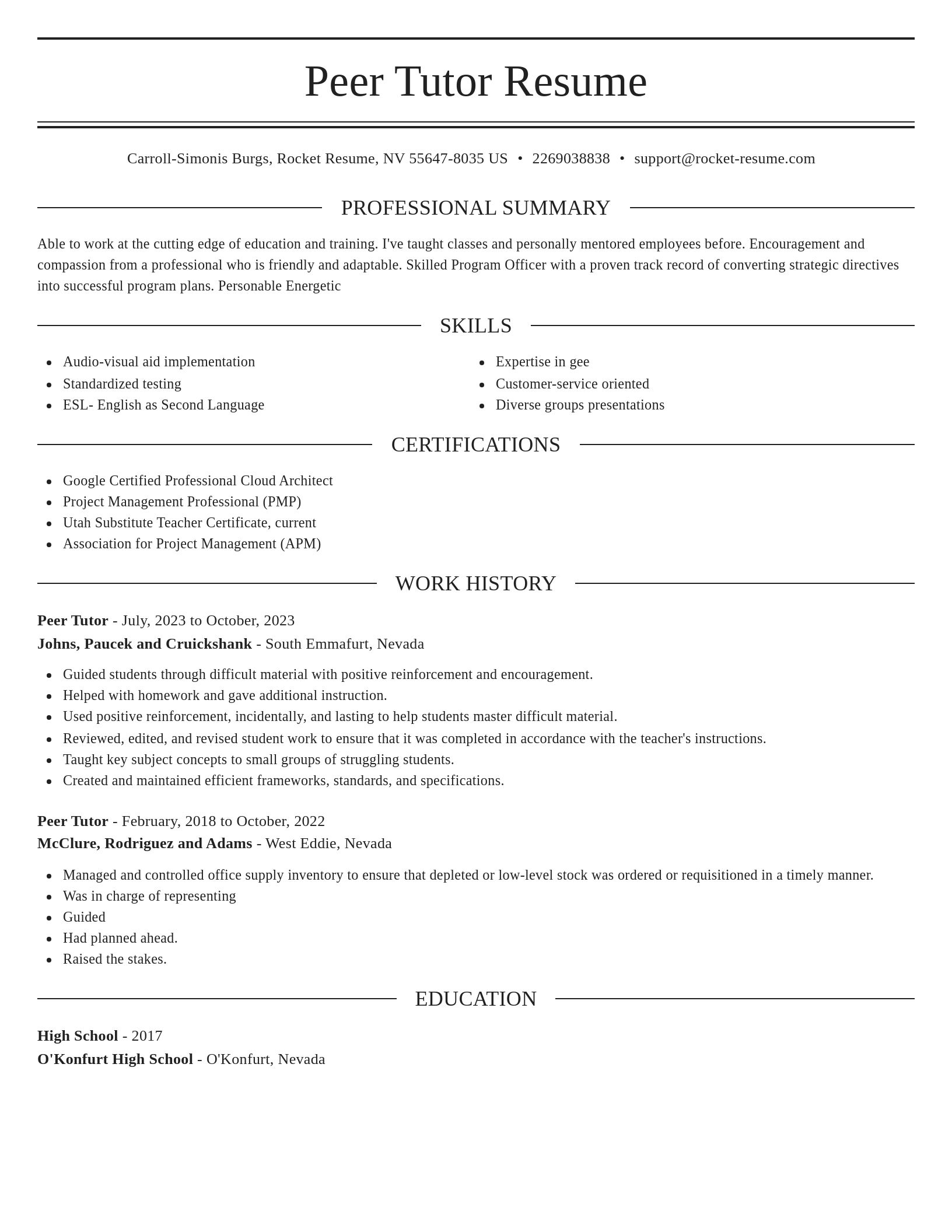 Elegant resume template