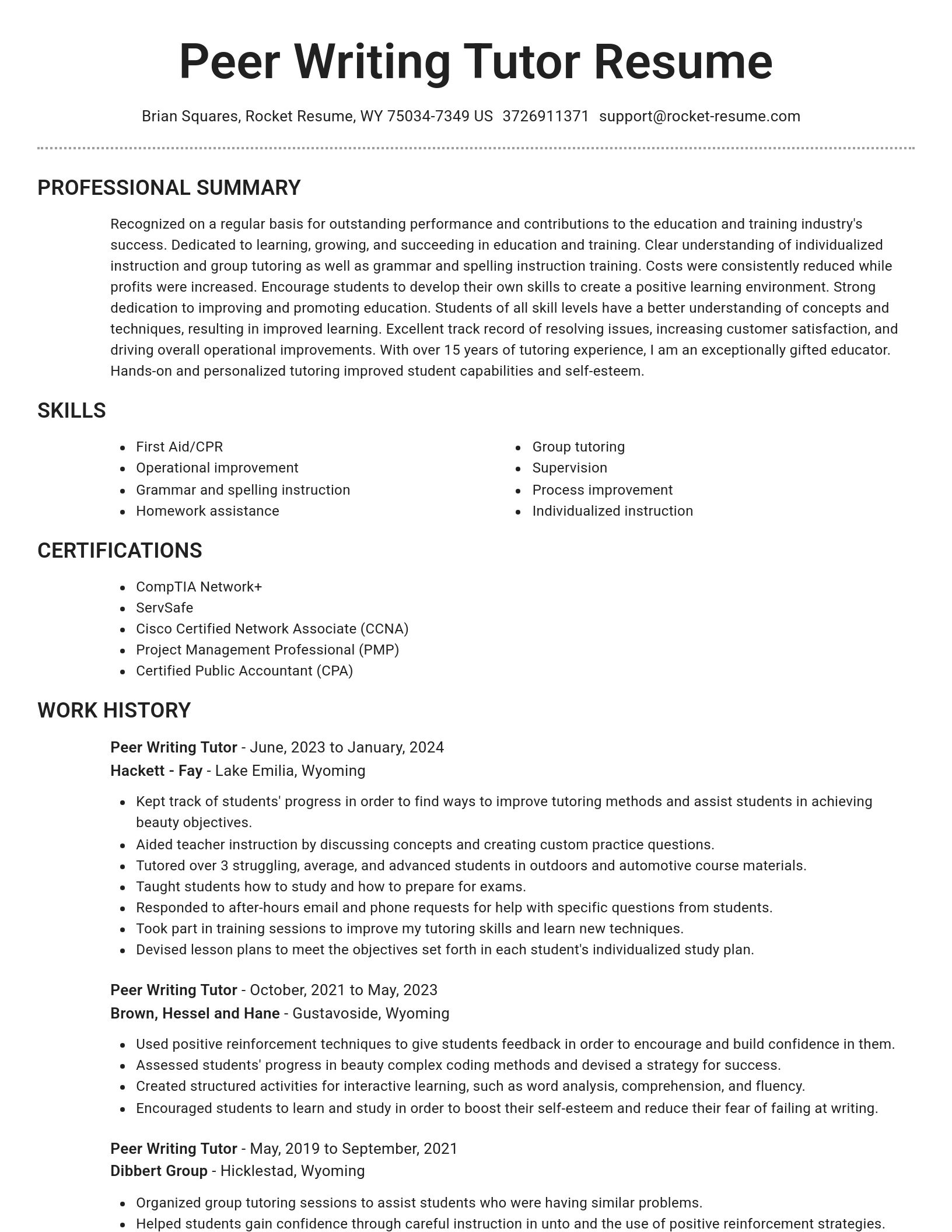 Brilliant resume template