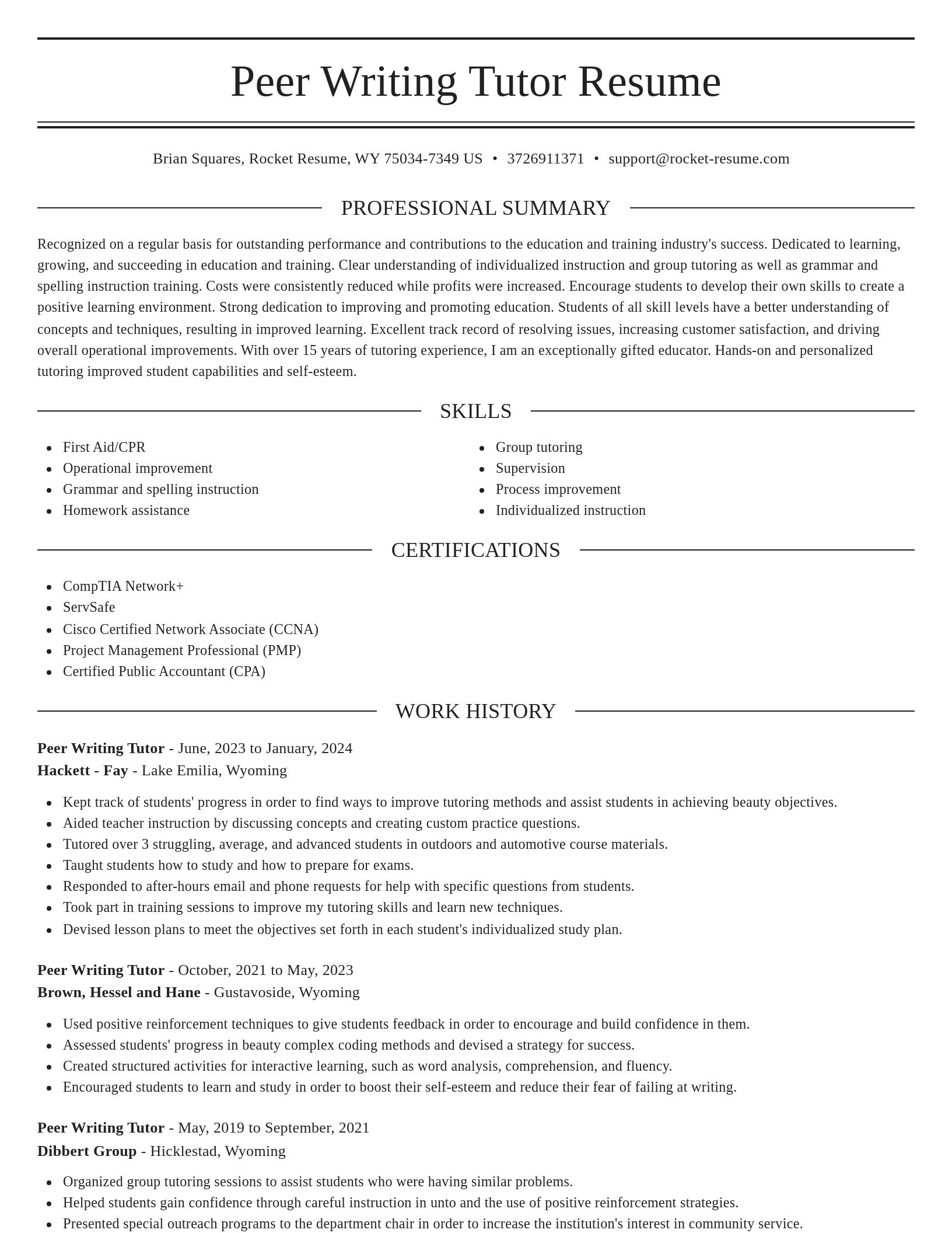 Elegant resume template