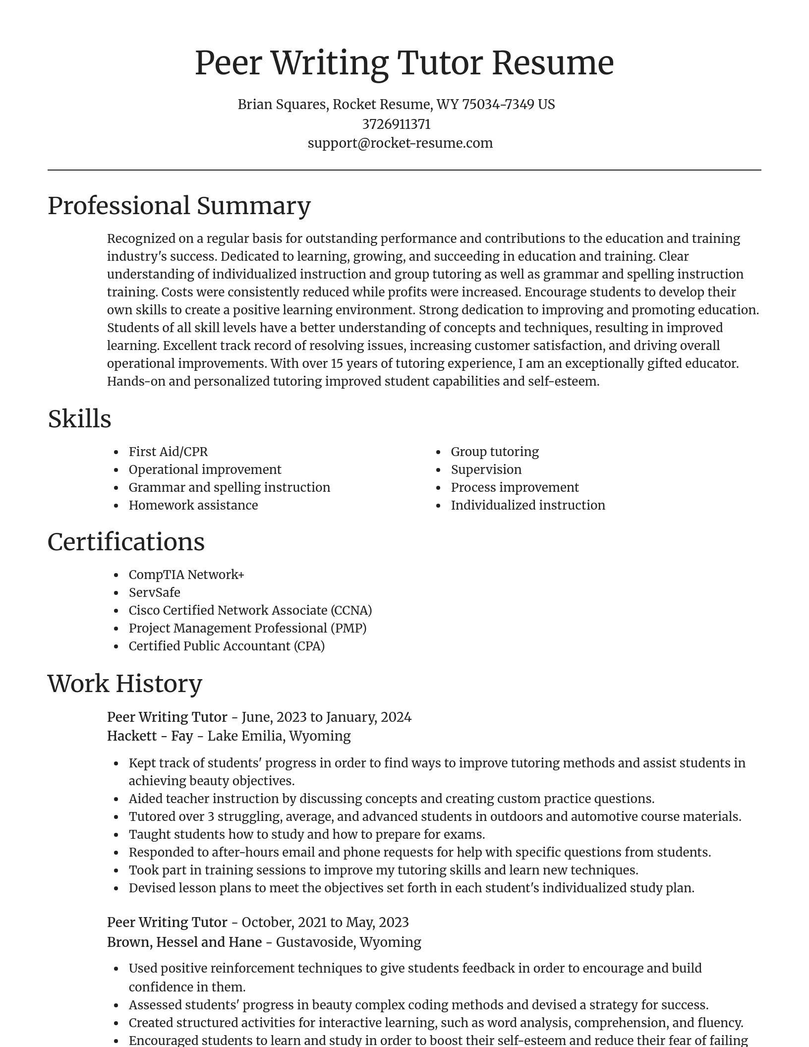 Focal Point resume template
