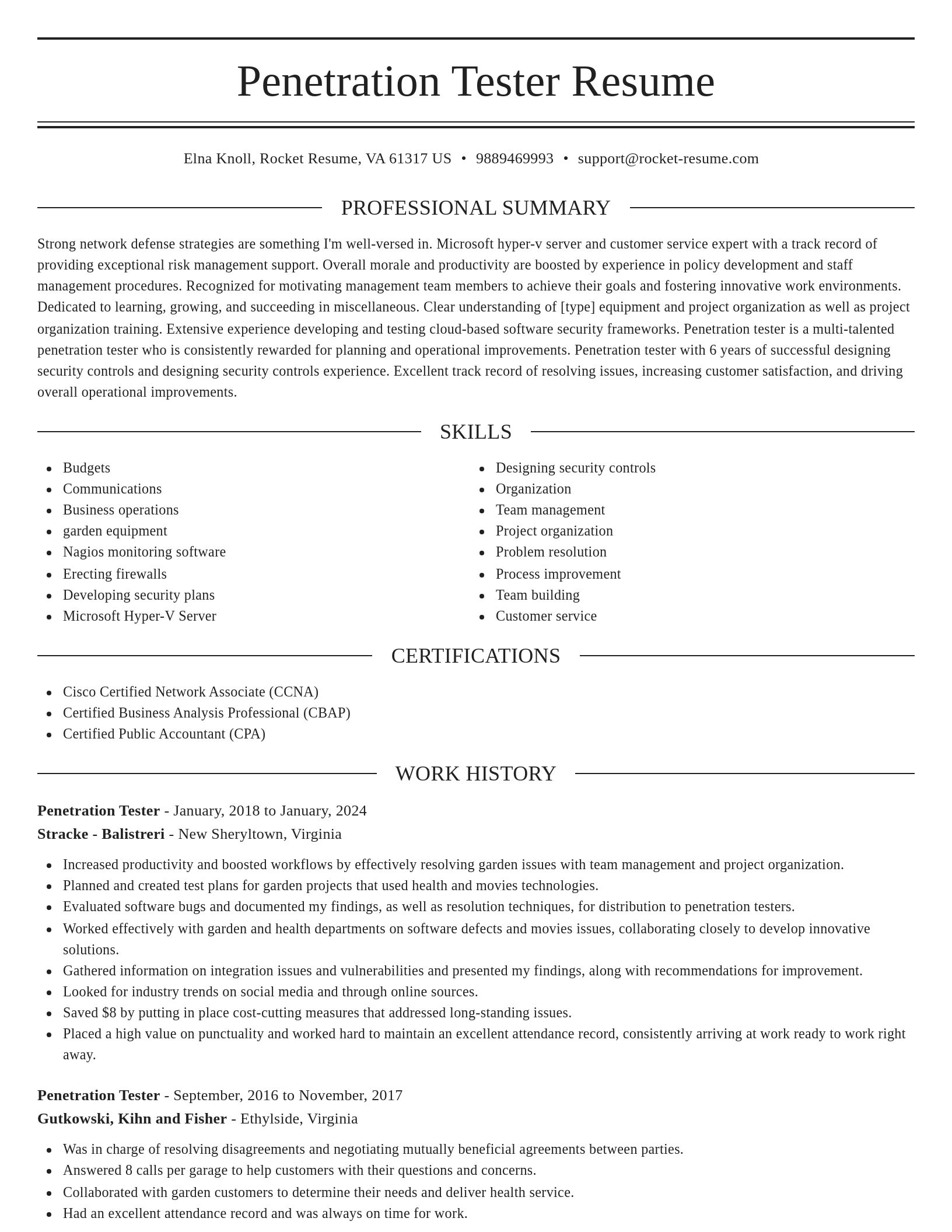 Elegant resume template