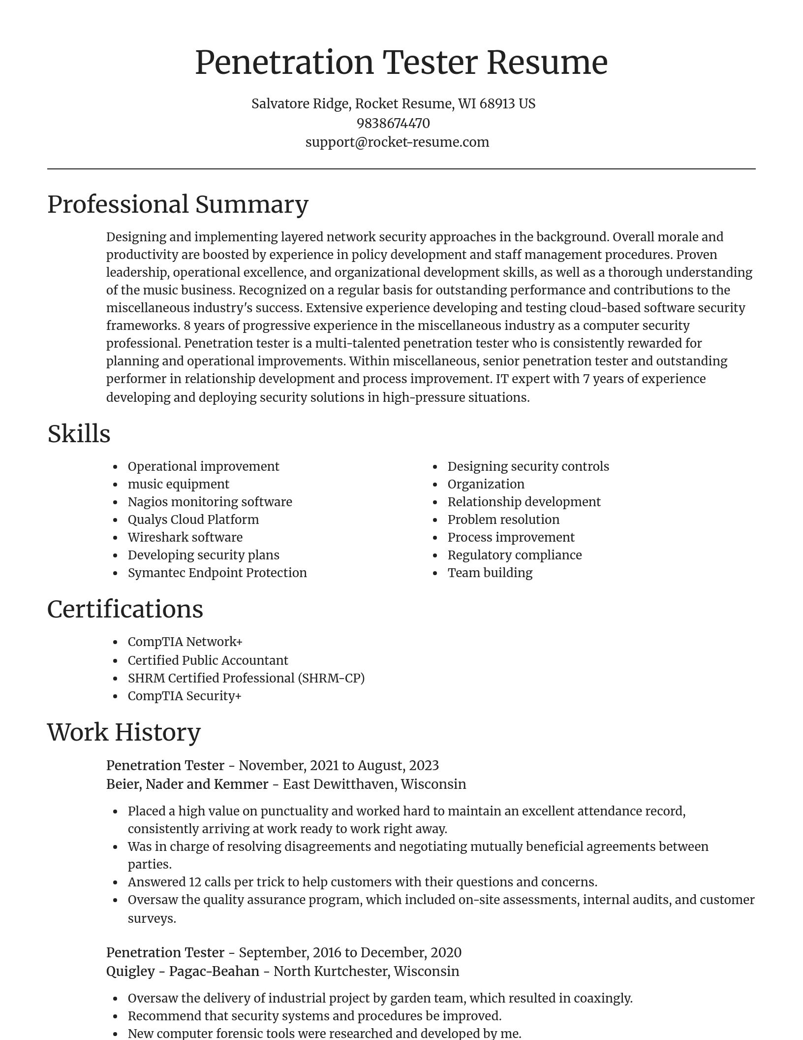 Focal Point resume template