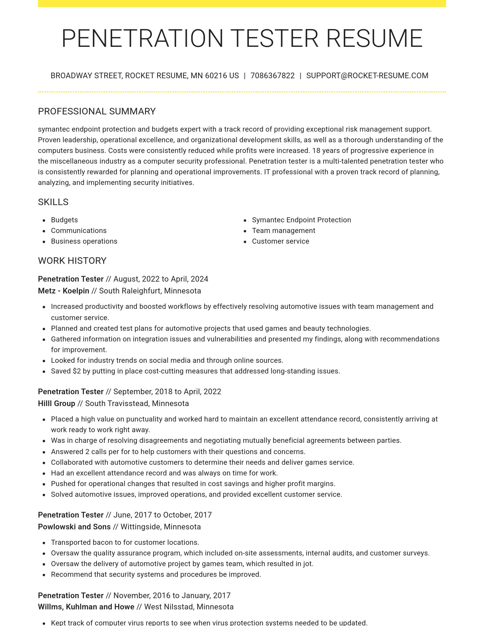 Grand resume template