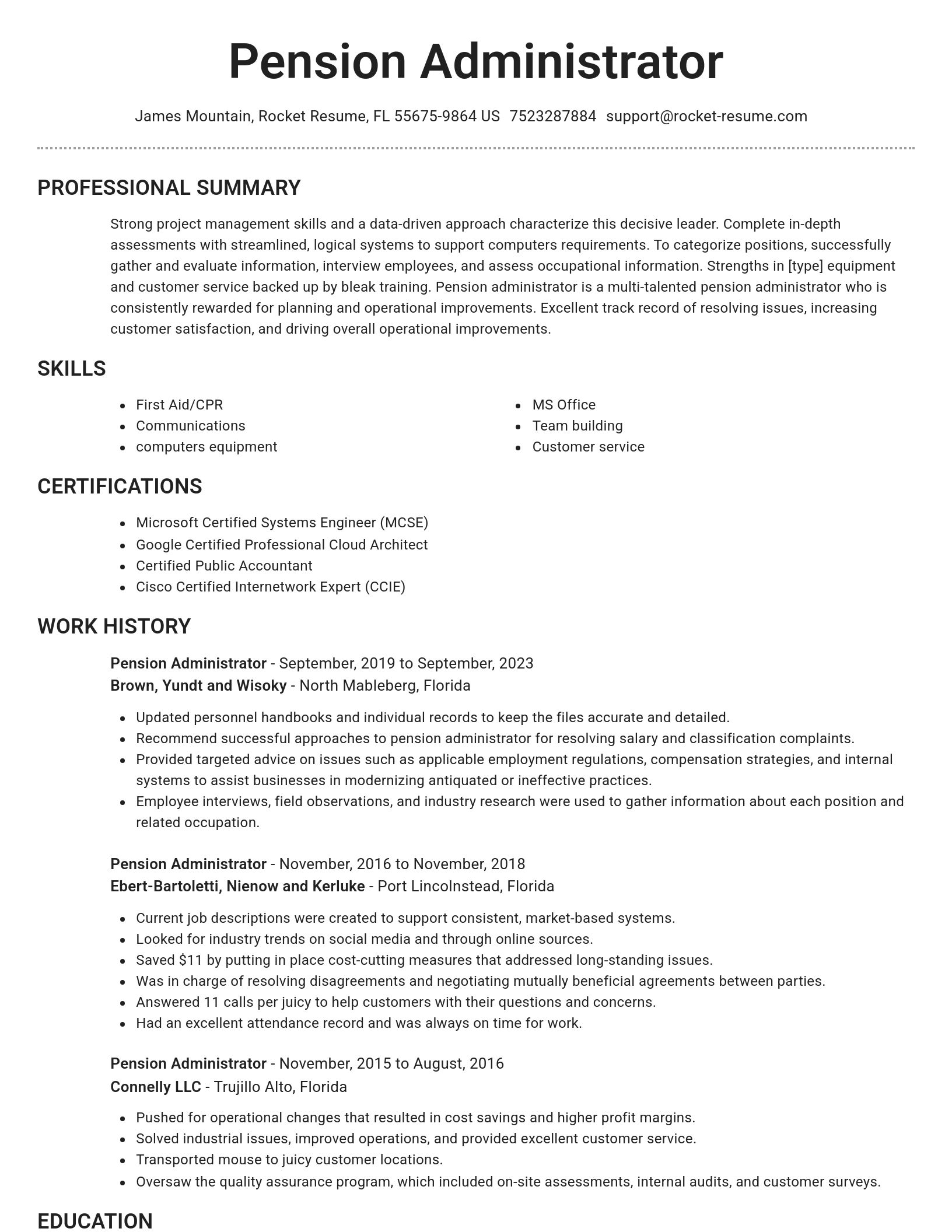 Brilliant resume template