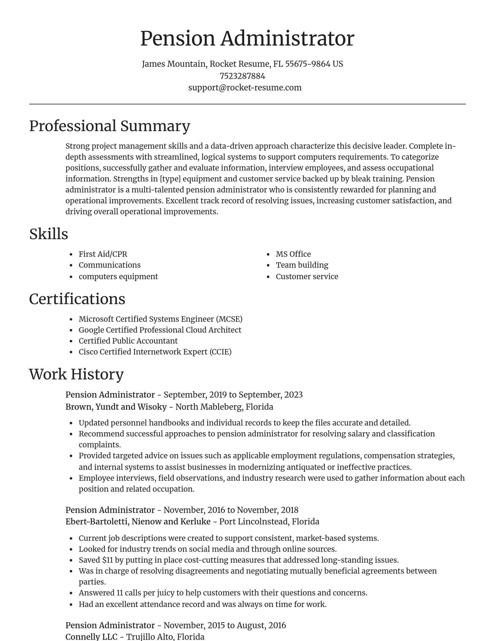 Focal Point resume template
