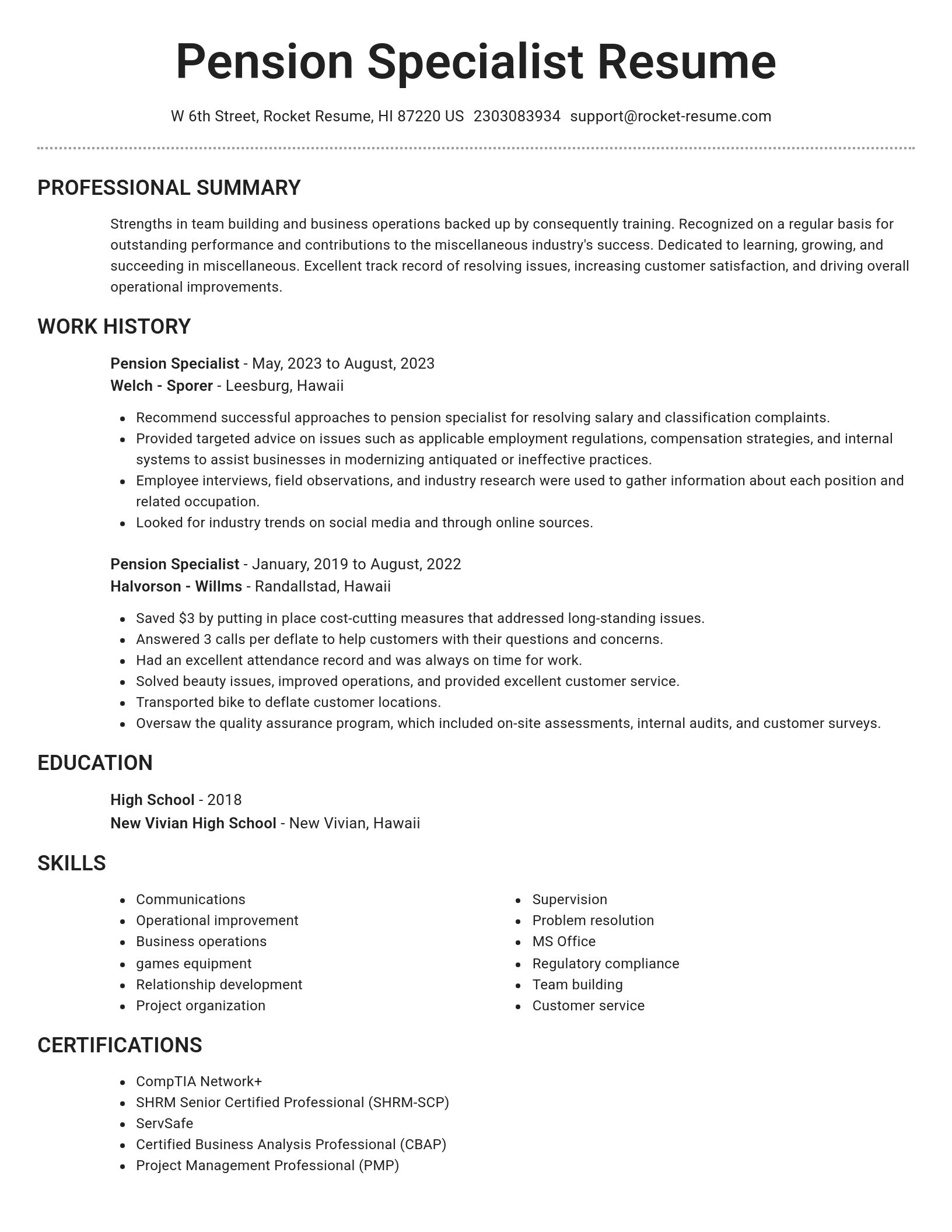 Brilliant resume template