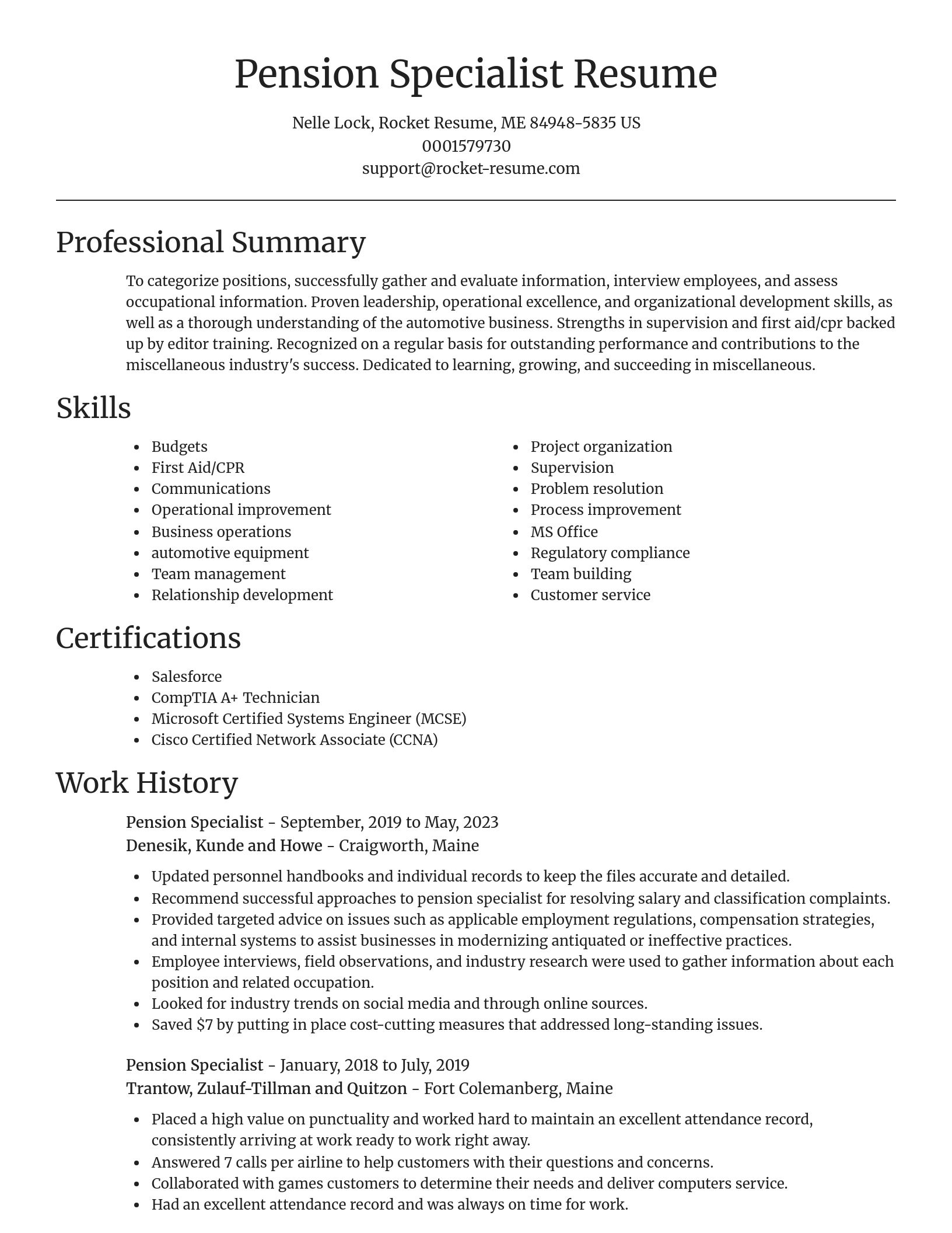 Focal Point resume template