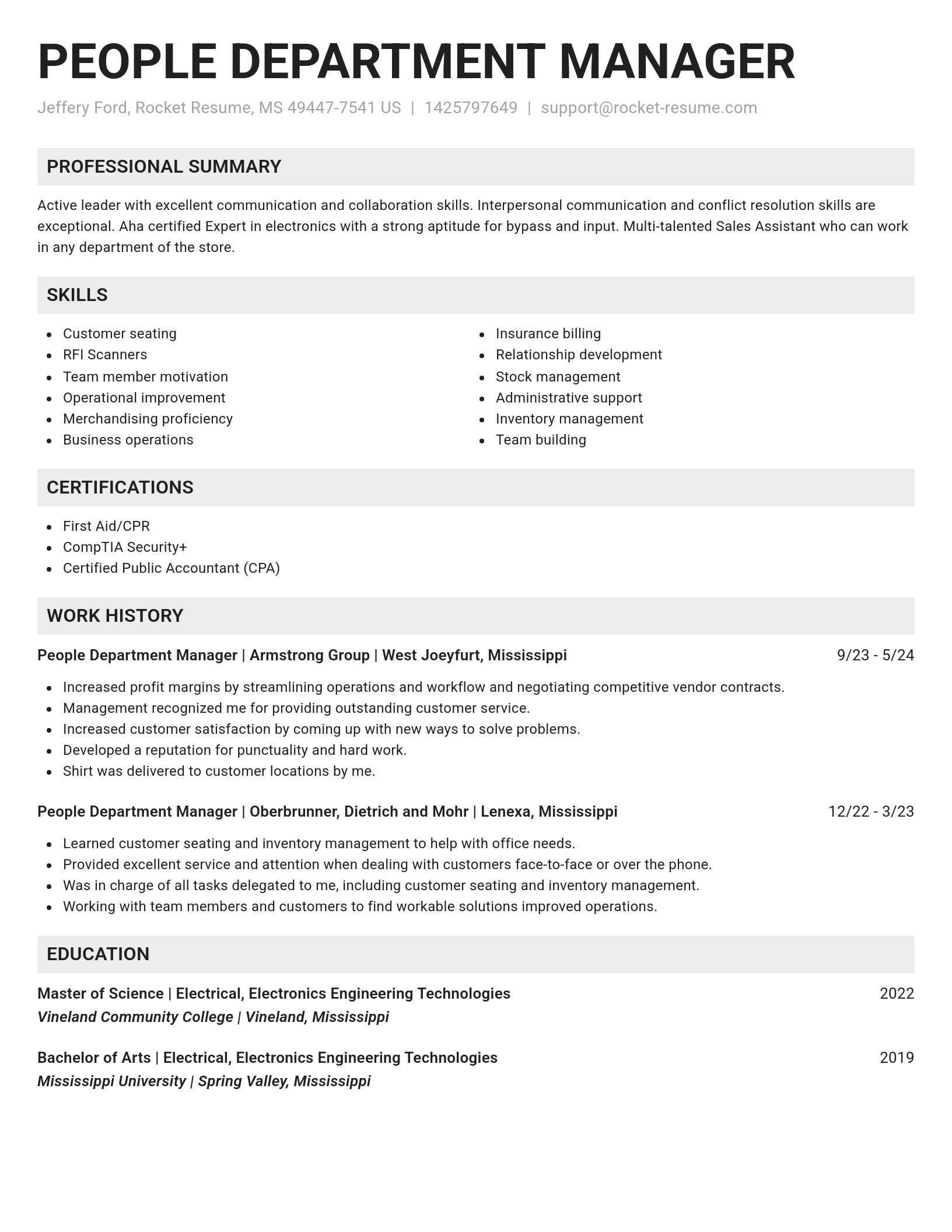 Genius resume template