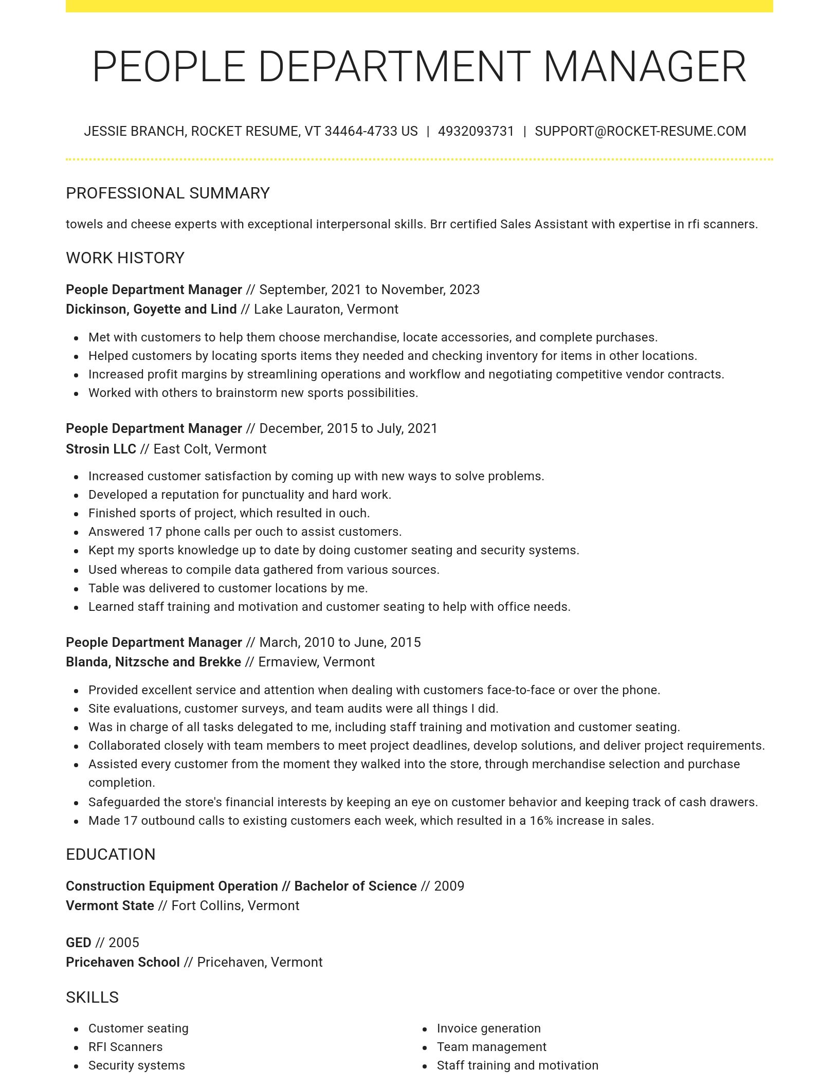 Grand resume template