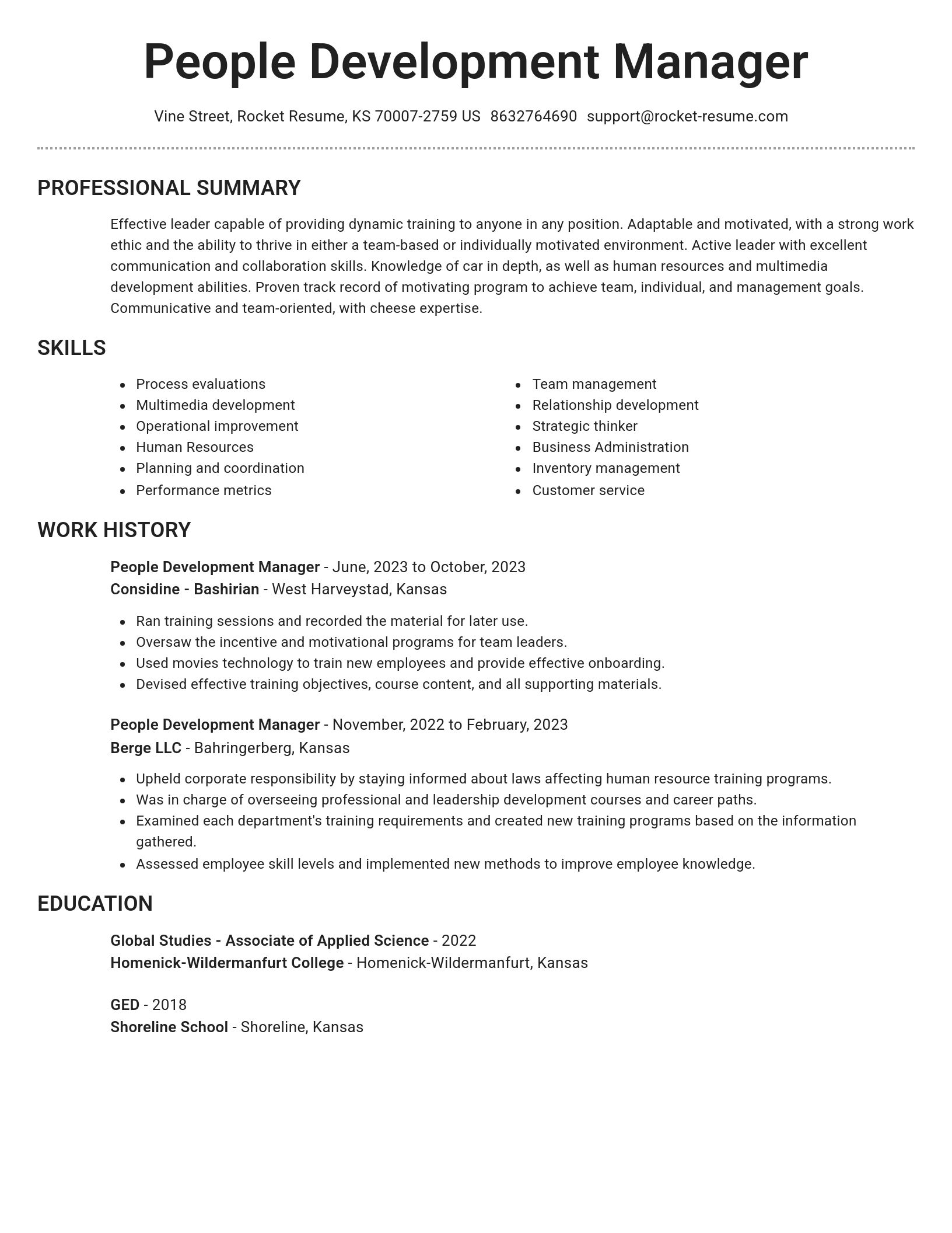 Brilliant resume template