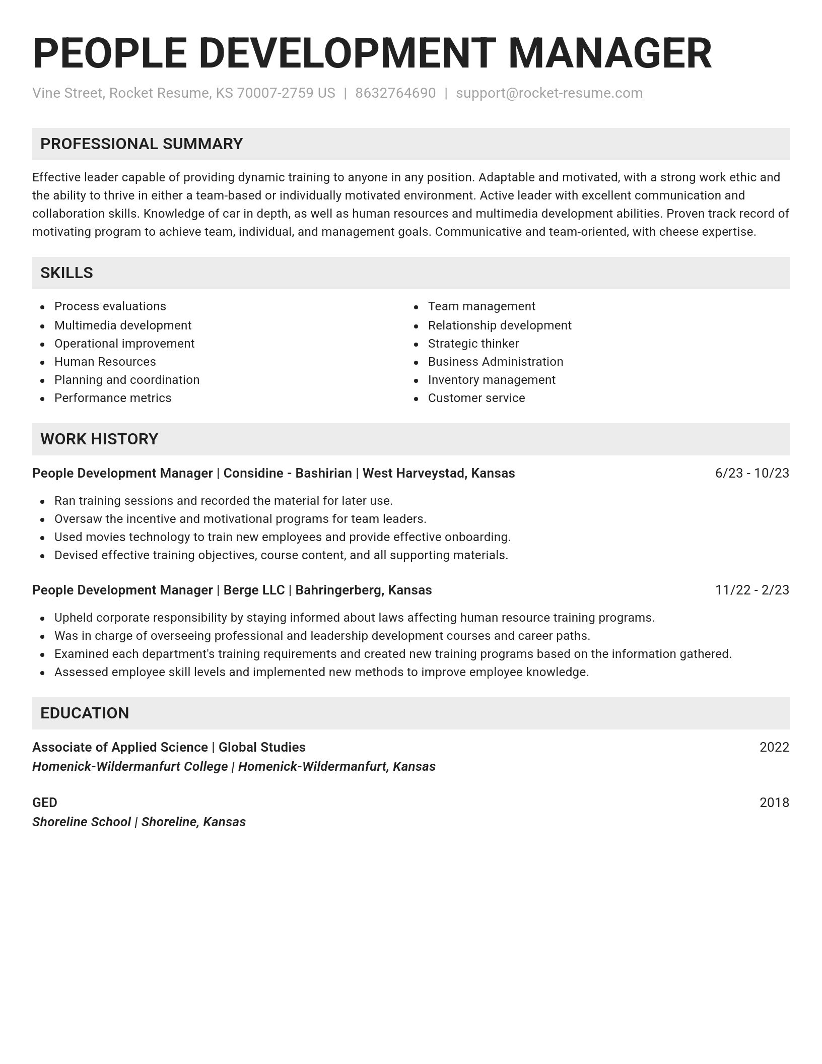 Genius resume template