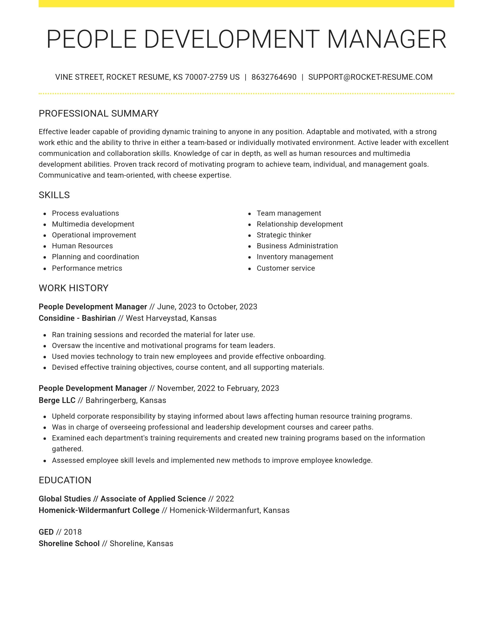 Grand resume template