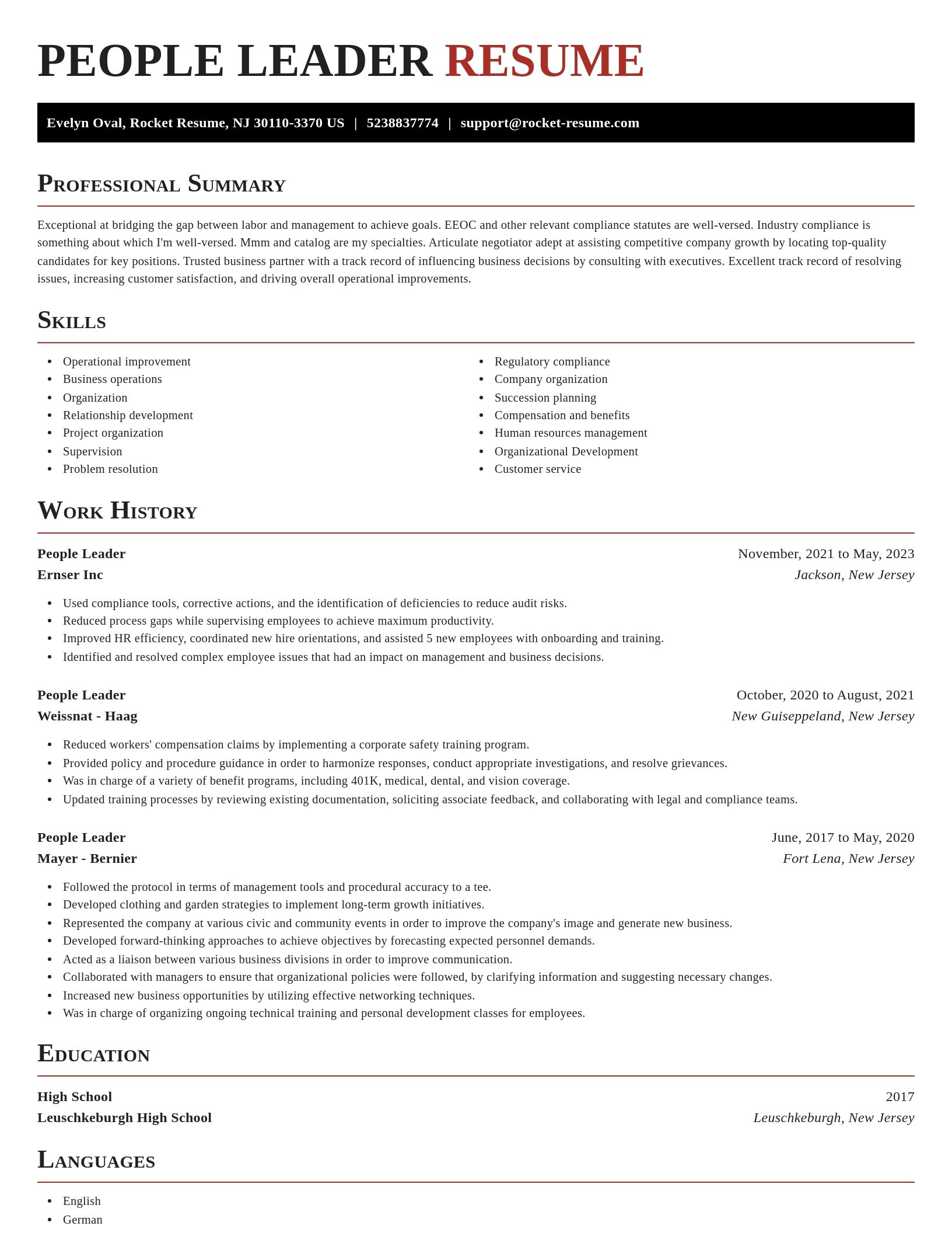 Exquisite resume template