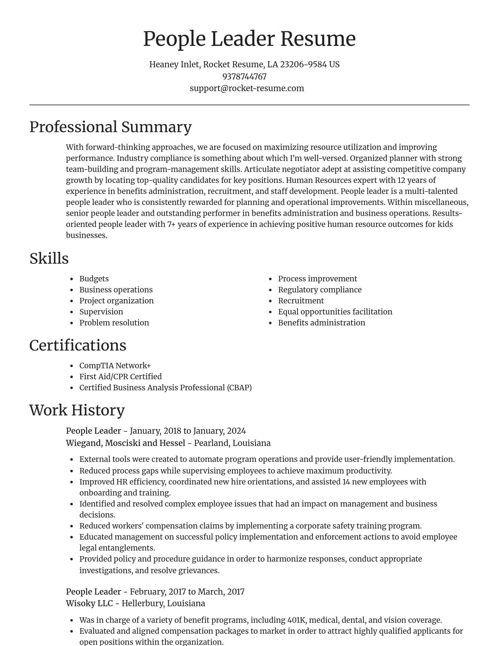 Focal Point resume template