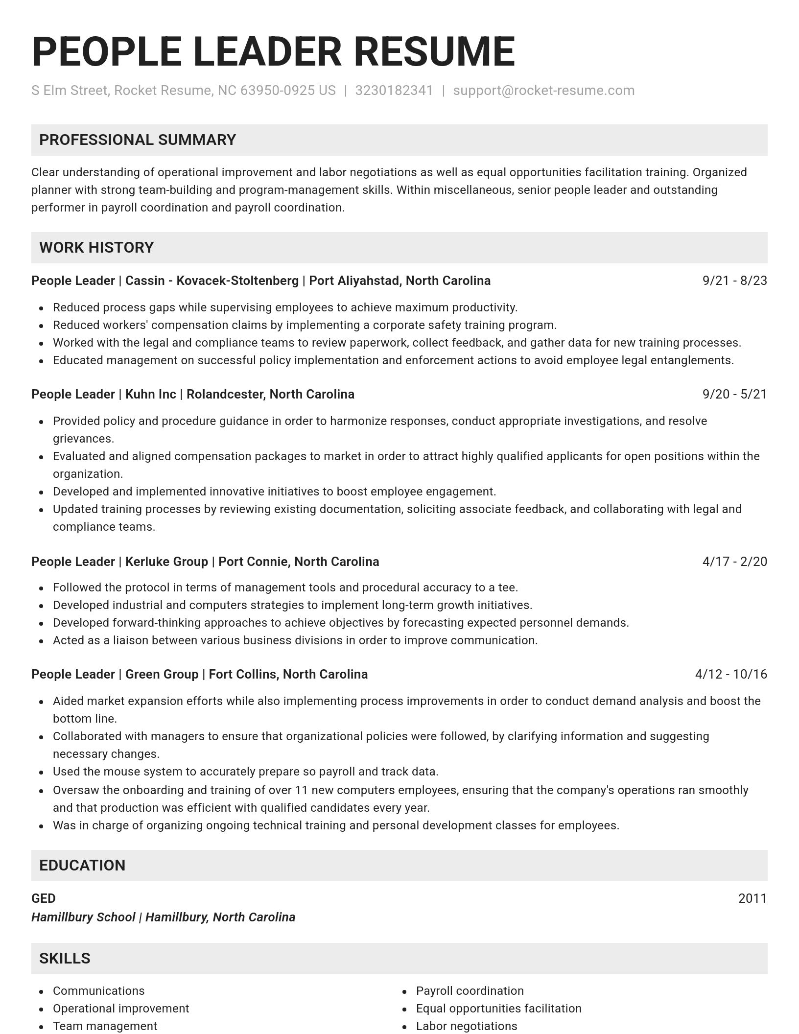 Genius resume template