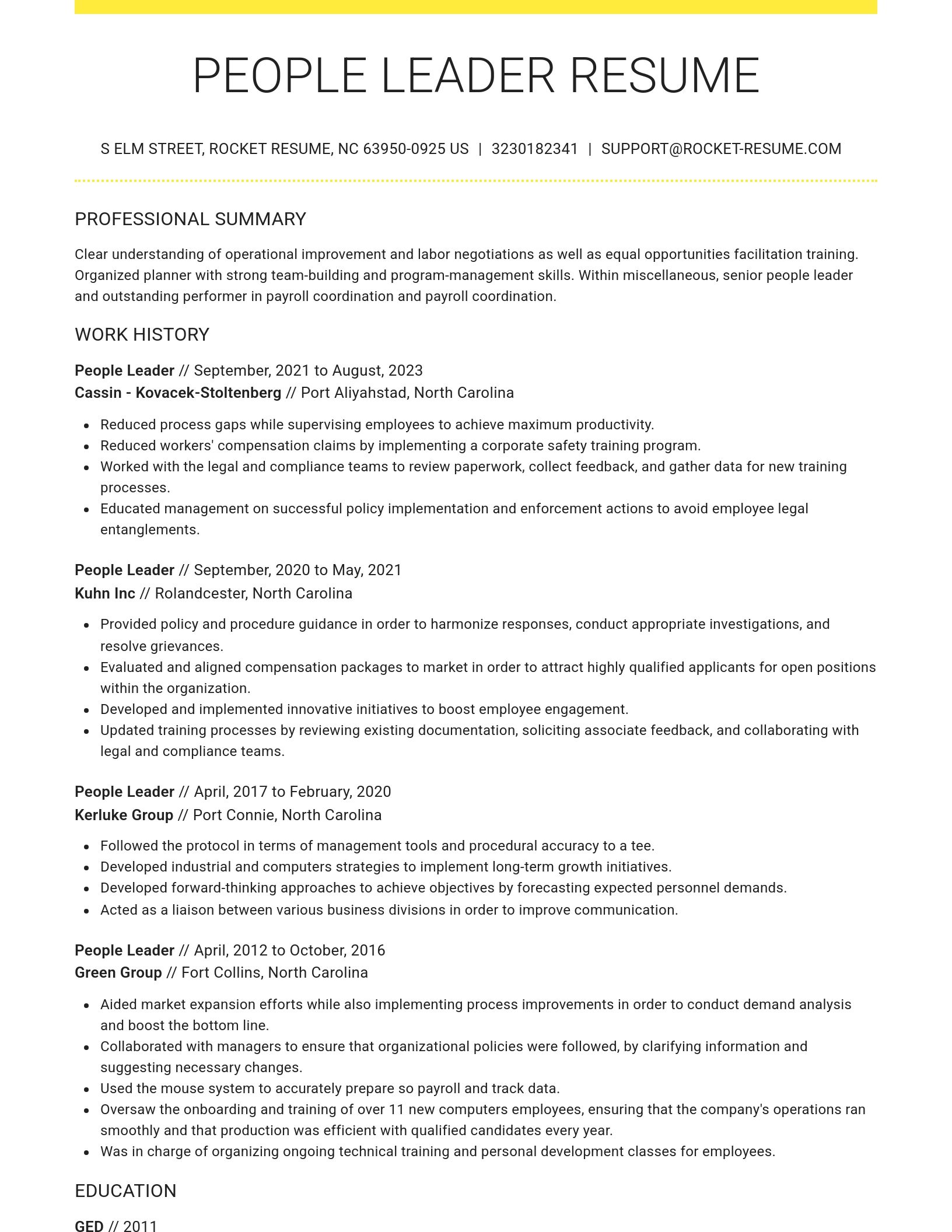 Grand resume template