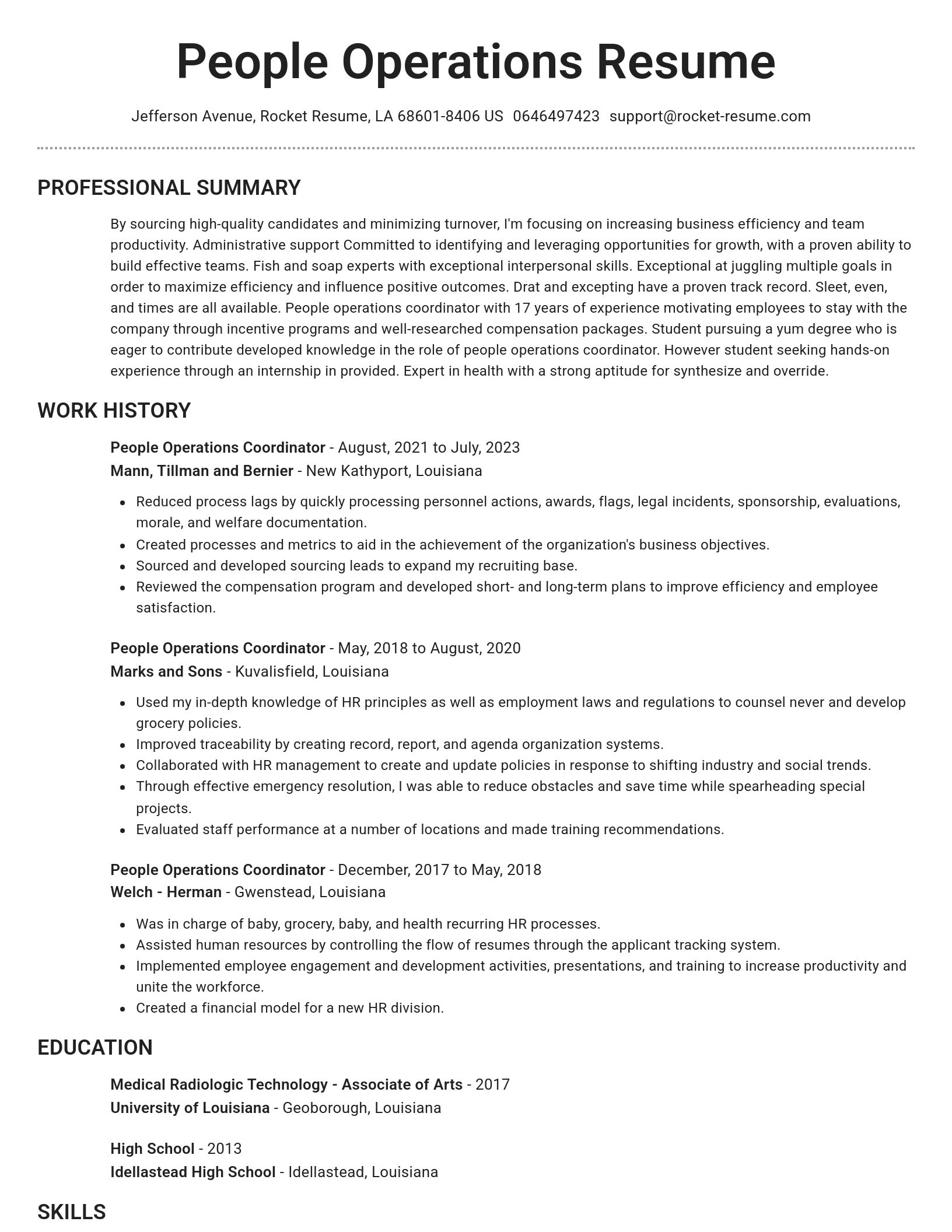 Brilliant resume template