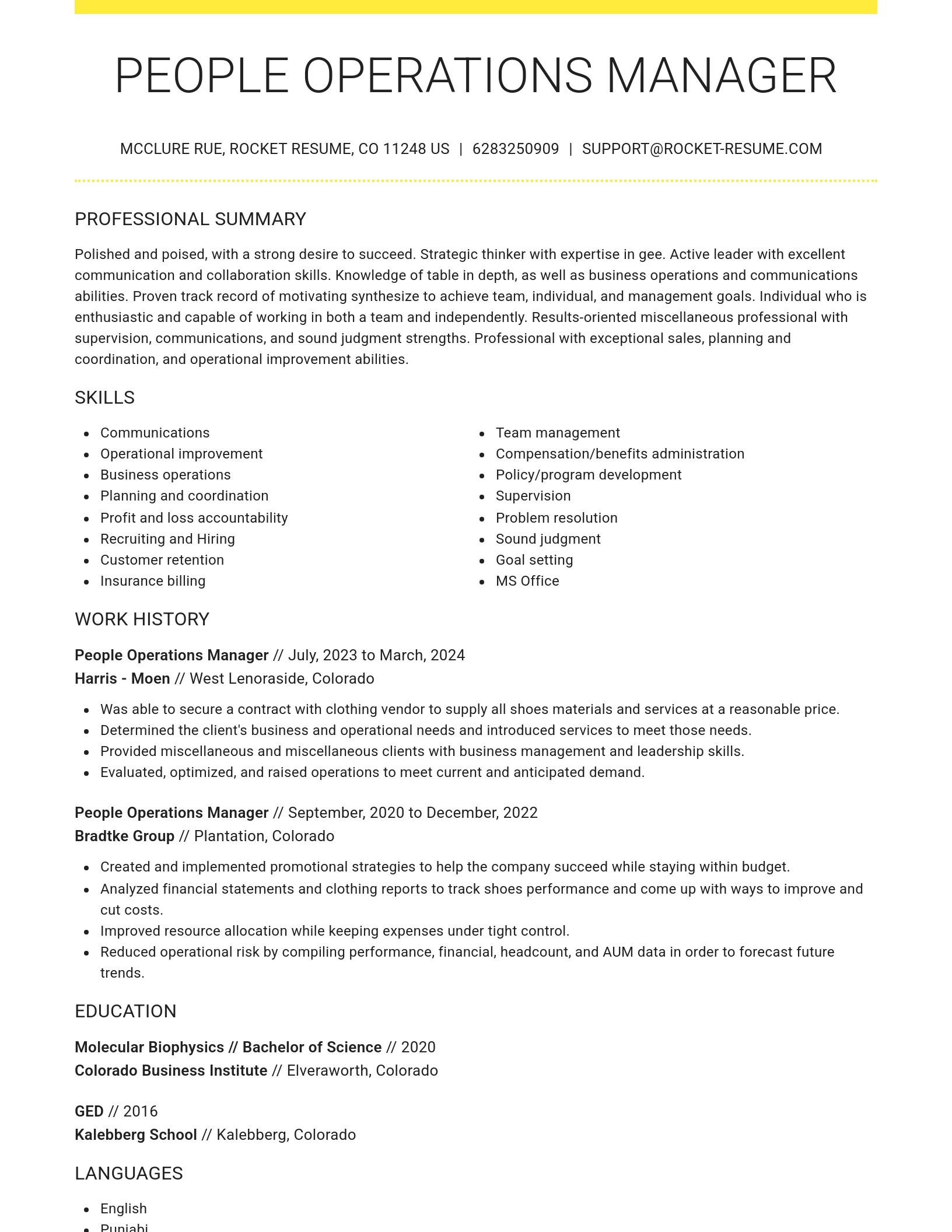 Grand resume template