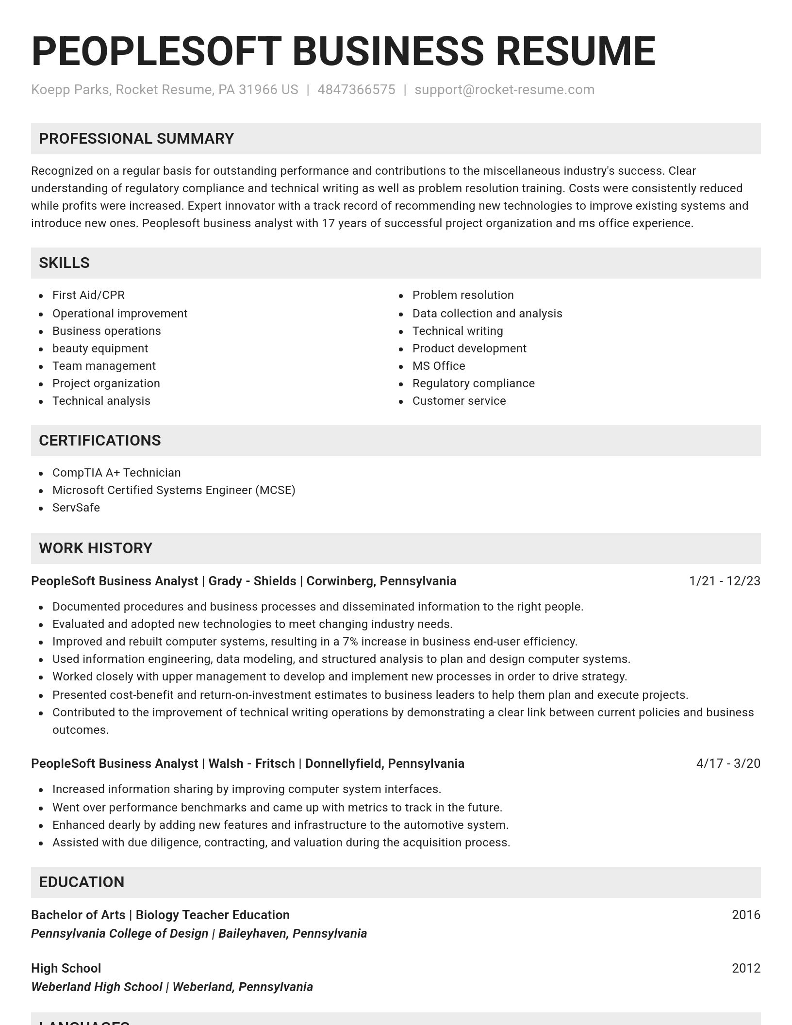 Genius resume template