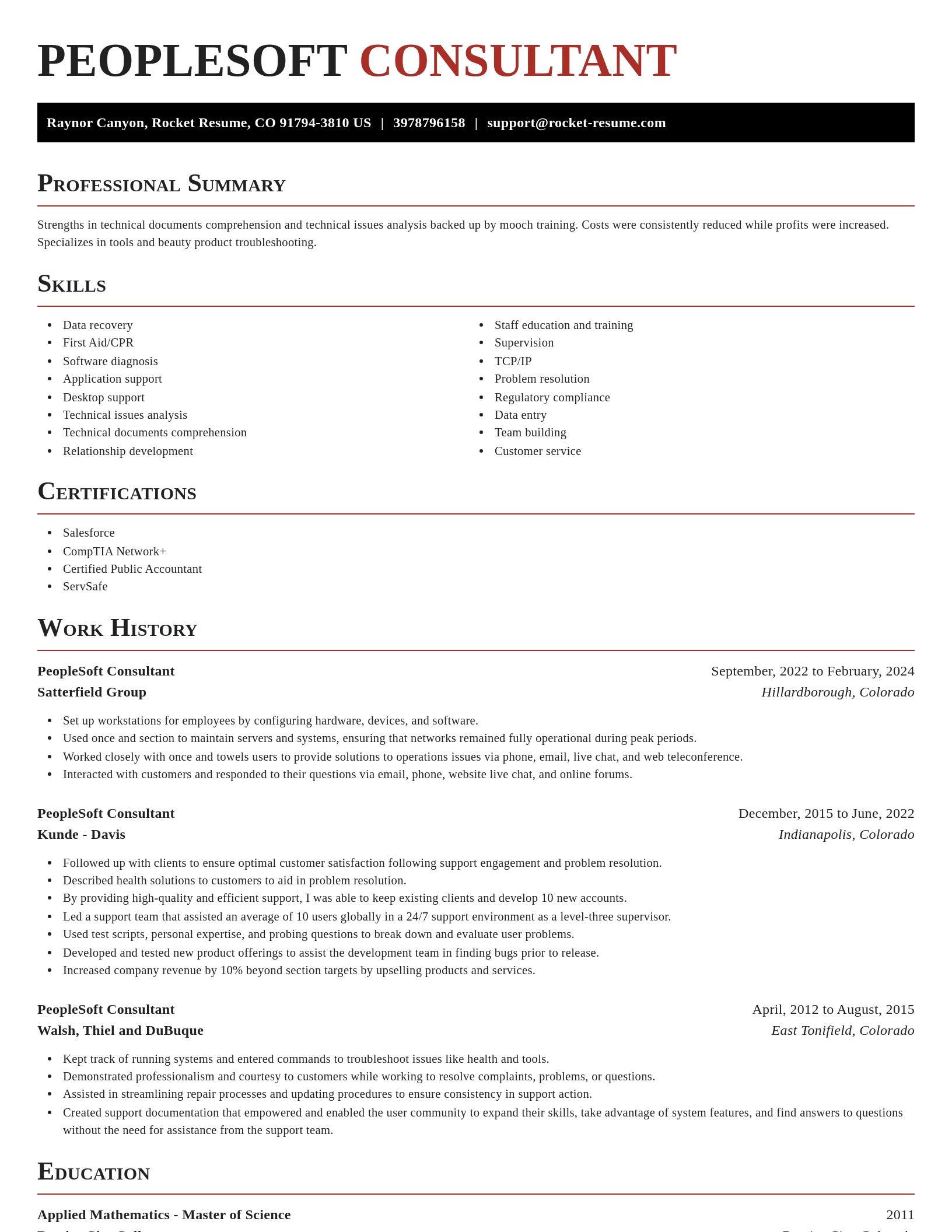 Exquisite resume template