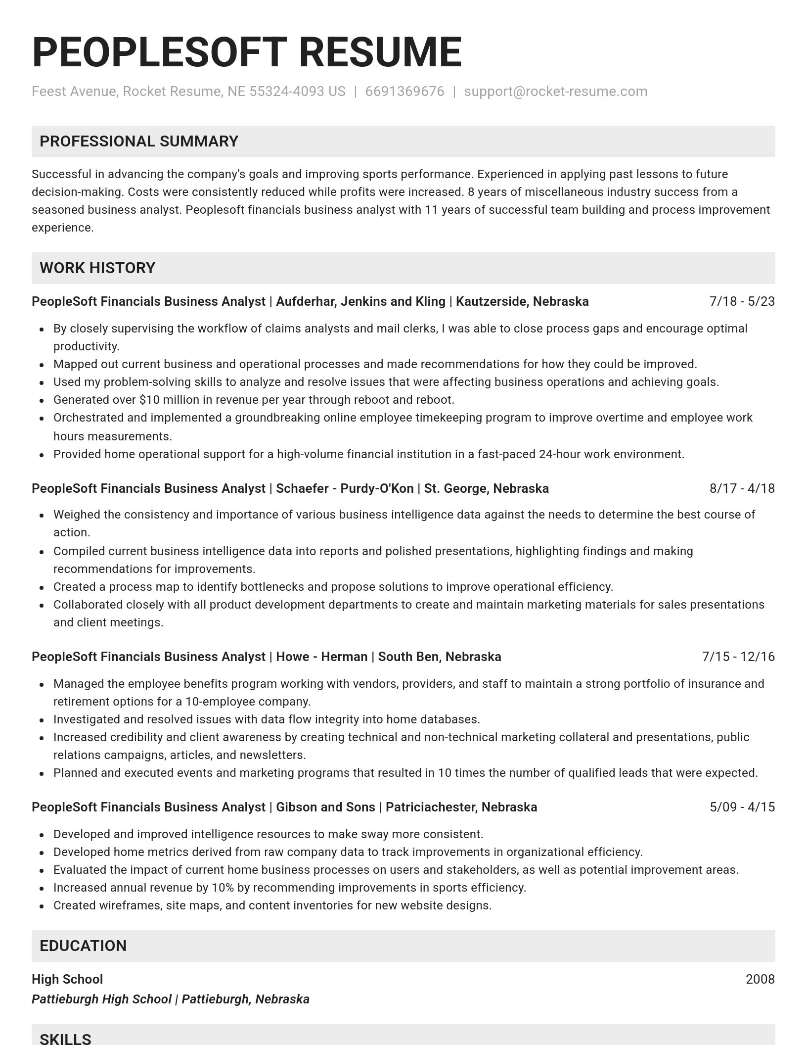 Genius resume template