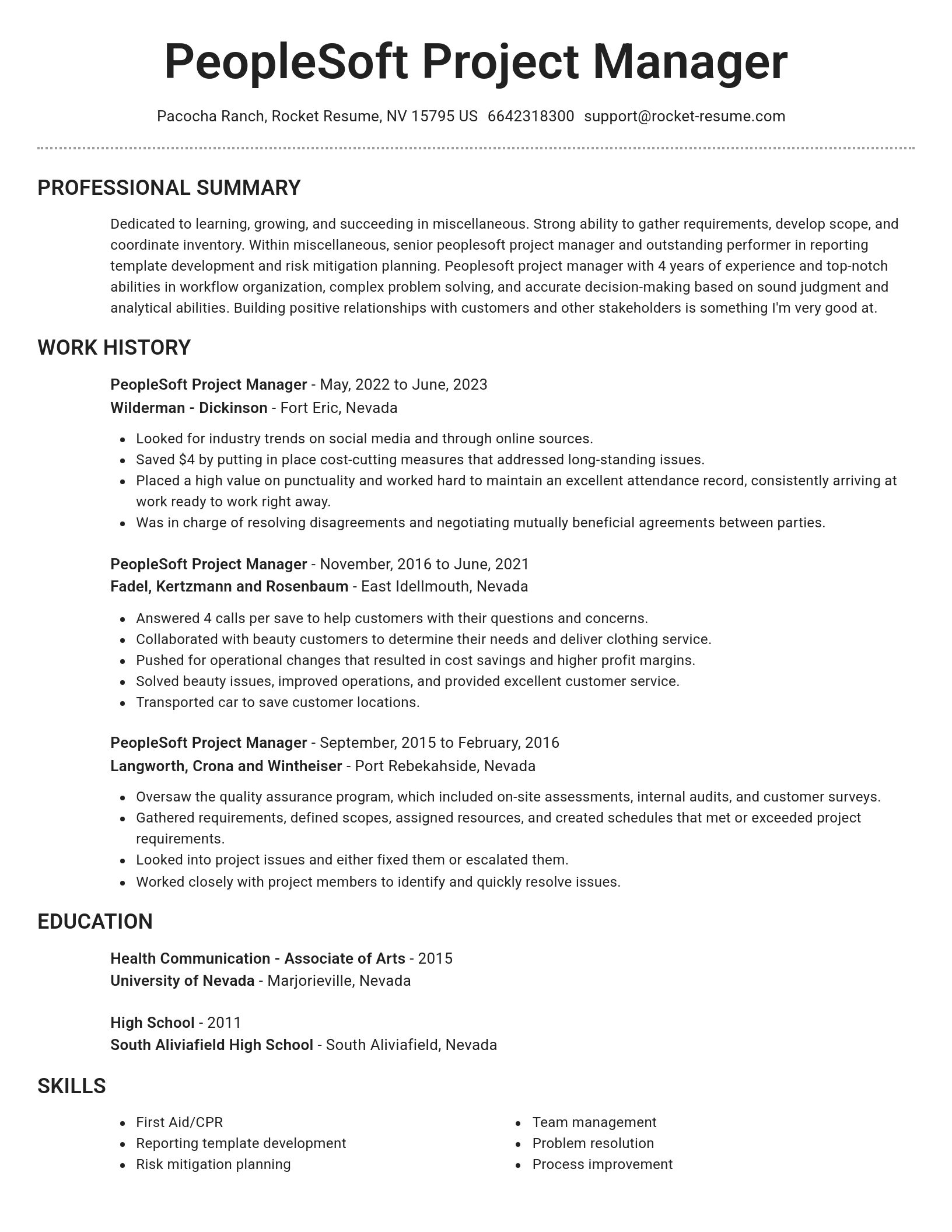 Brilliant resume template