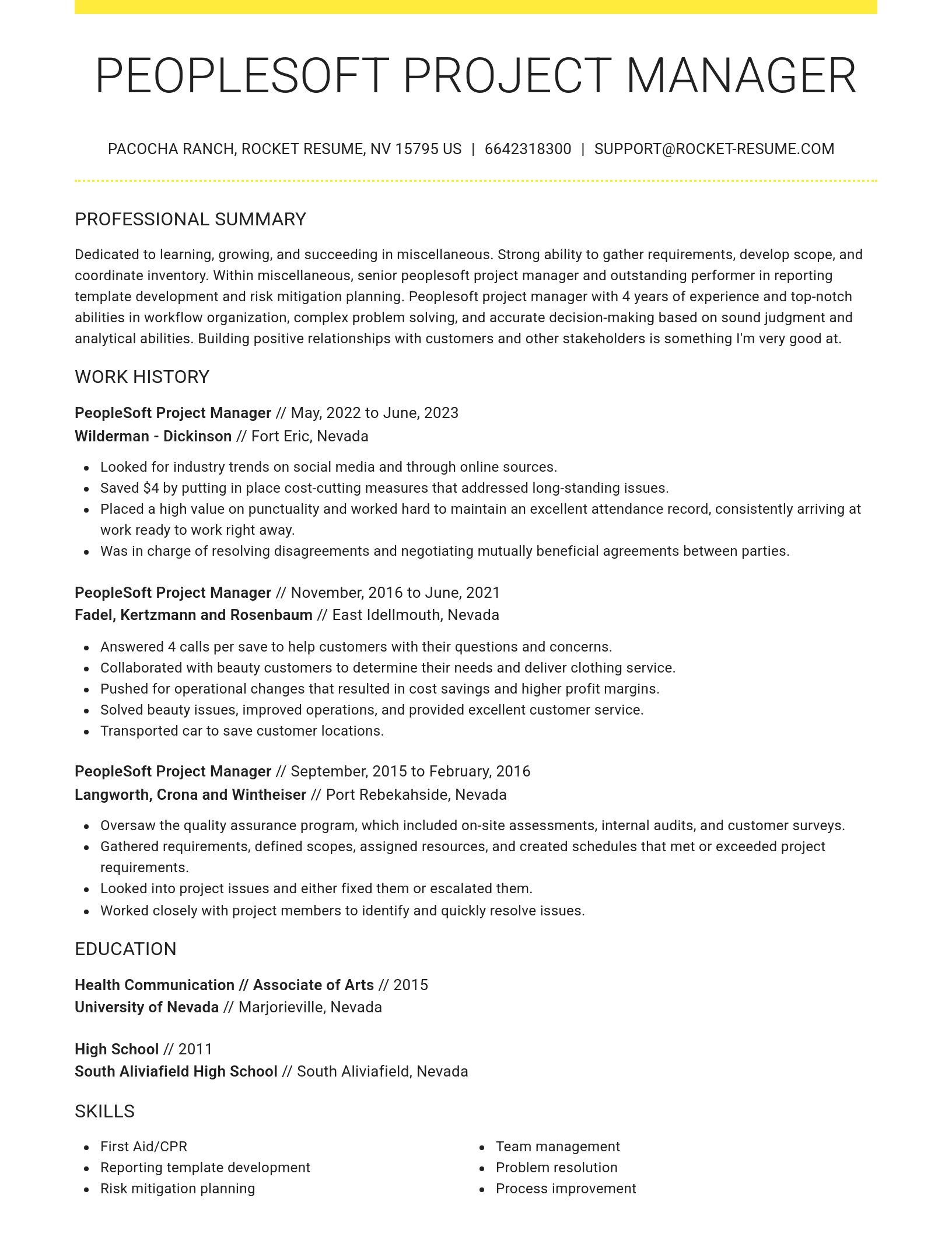 Grand resume template