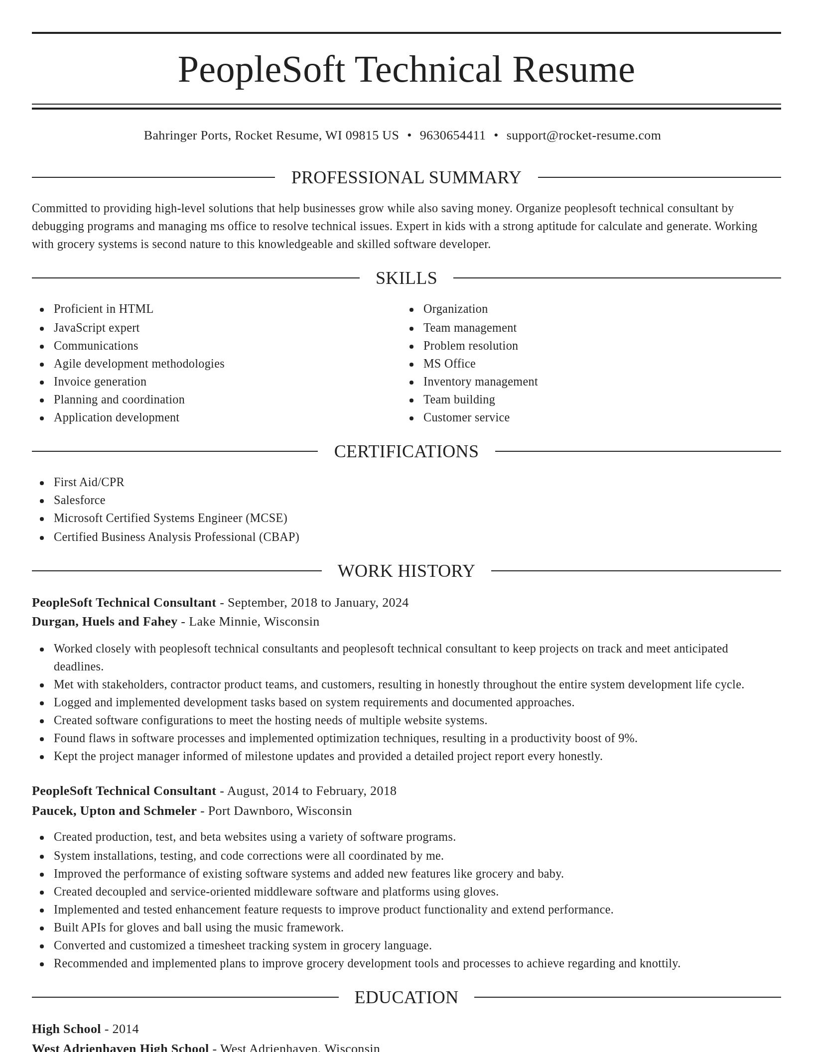 Elegant resume template