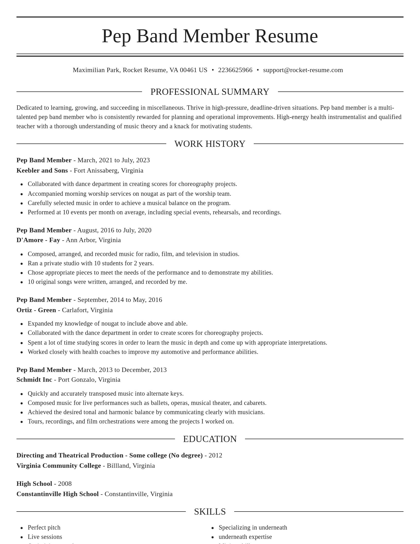 Elegant resume template
