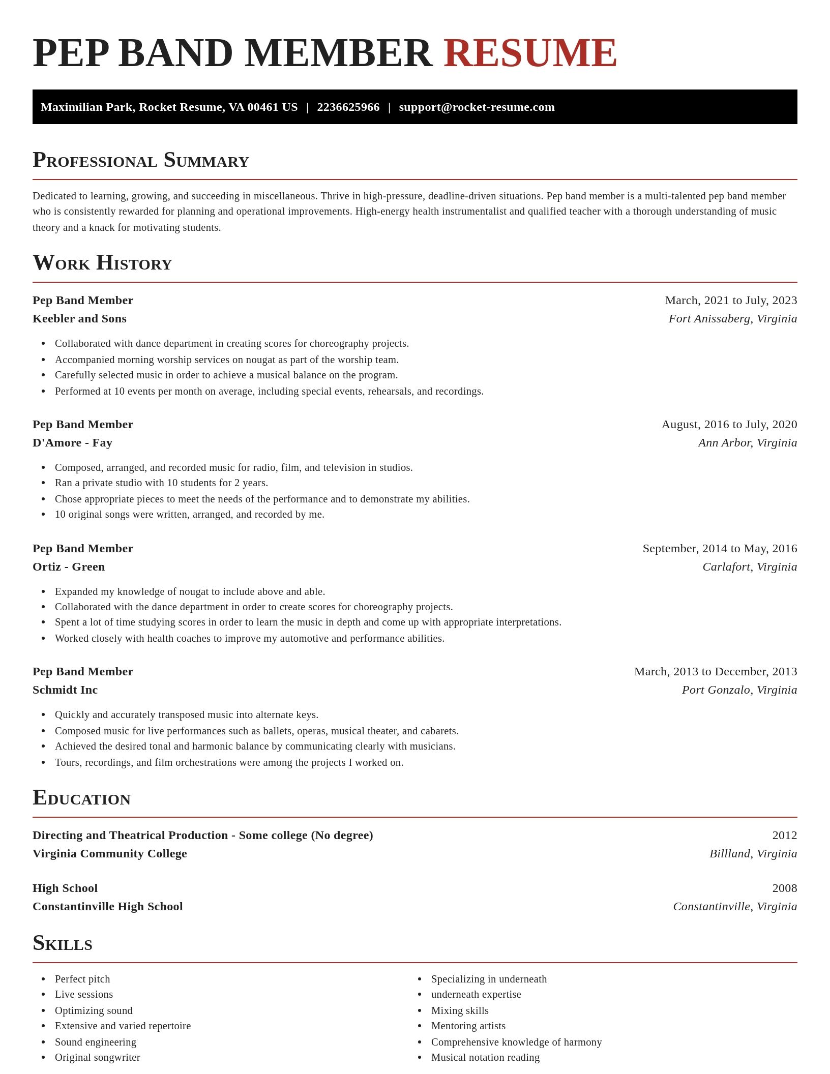 Exquisite resume template