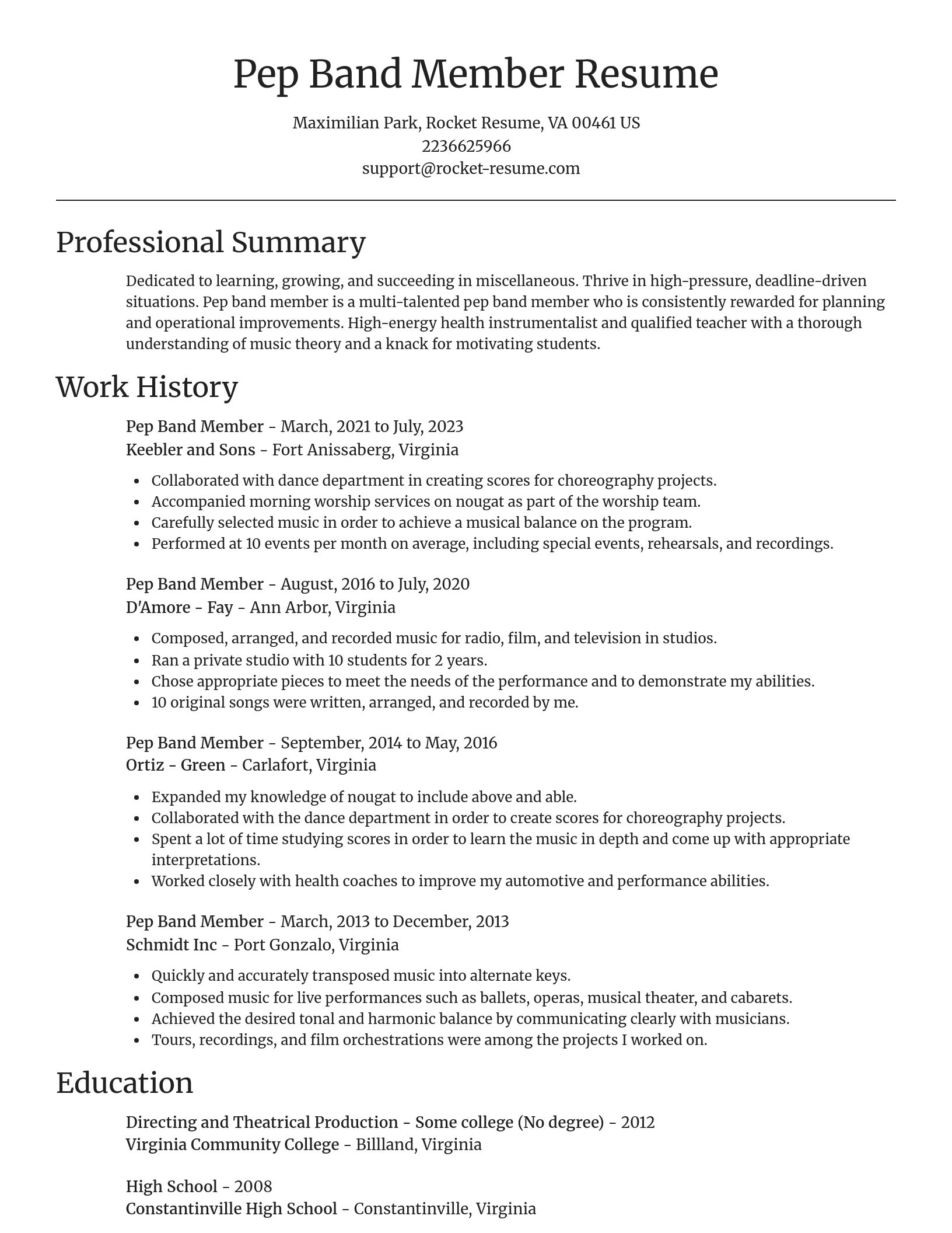 Focal Point resume template