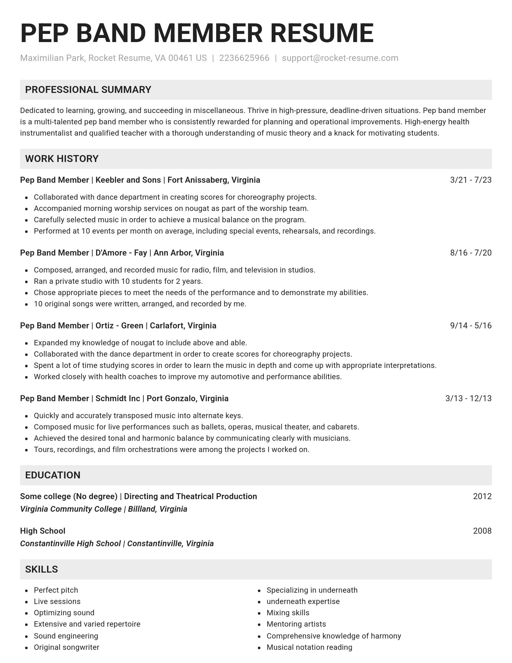 Genius resume template